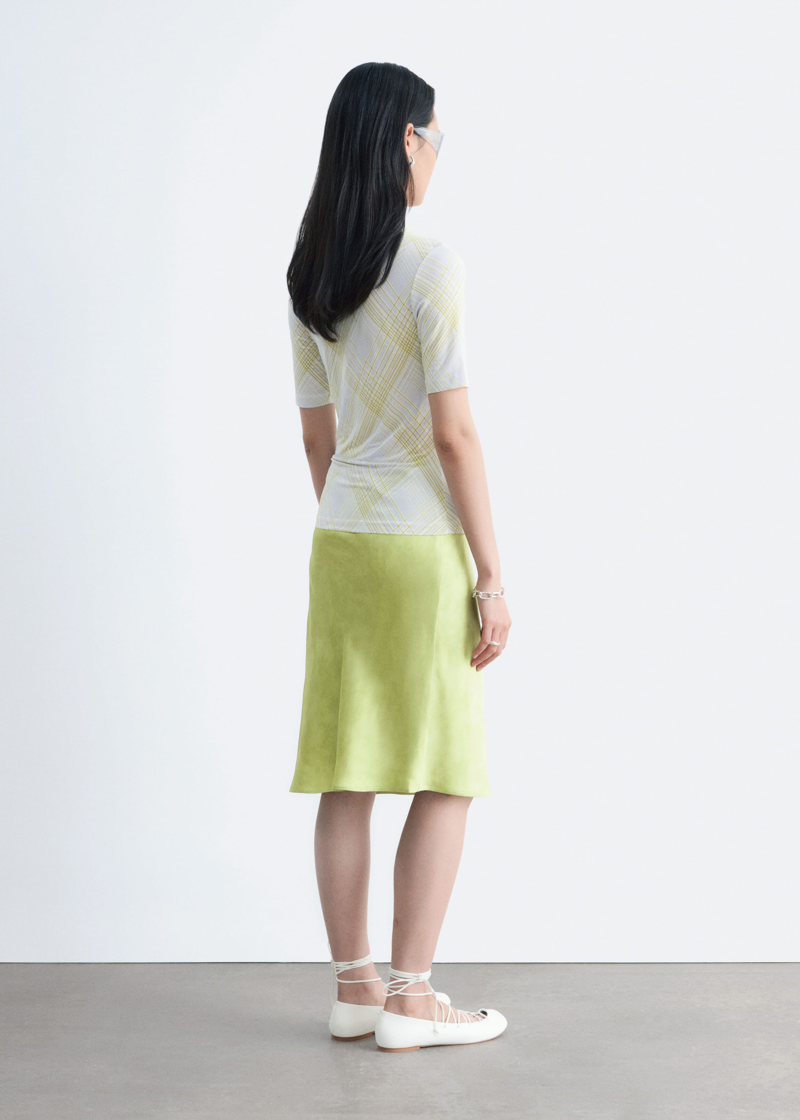 Image of Short-Sleeve Mock-Neck Top