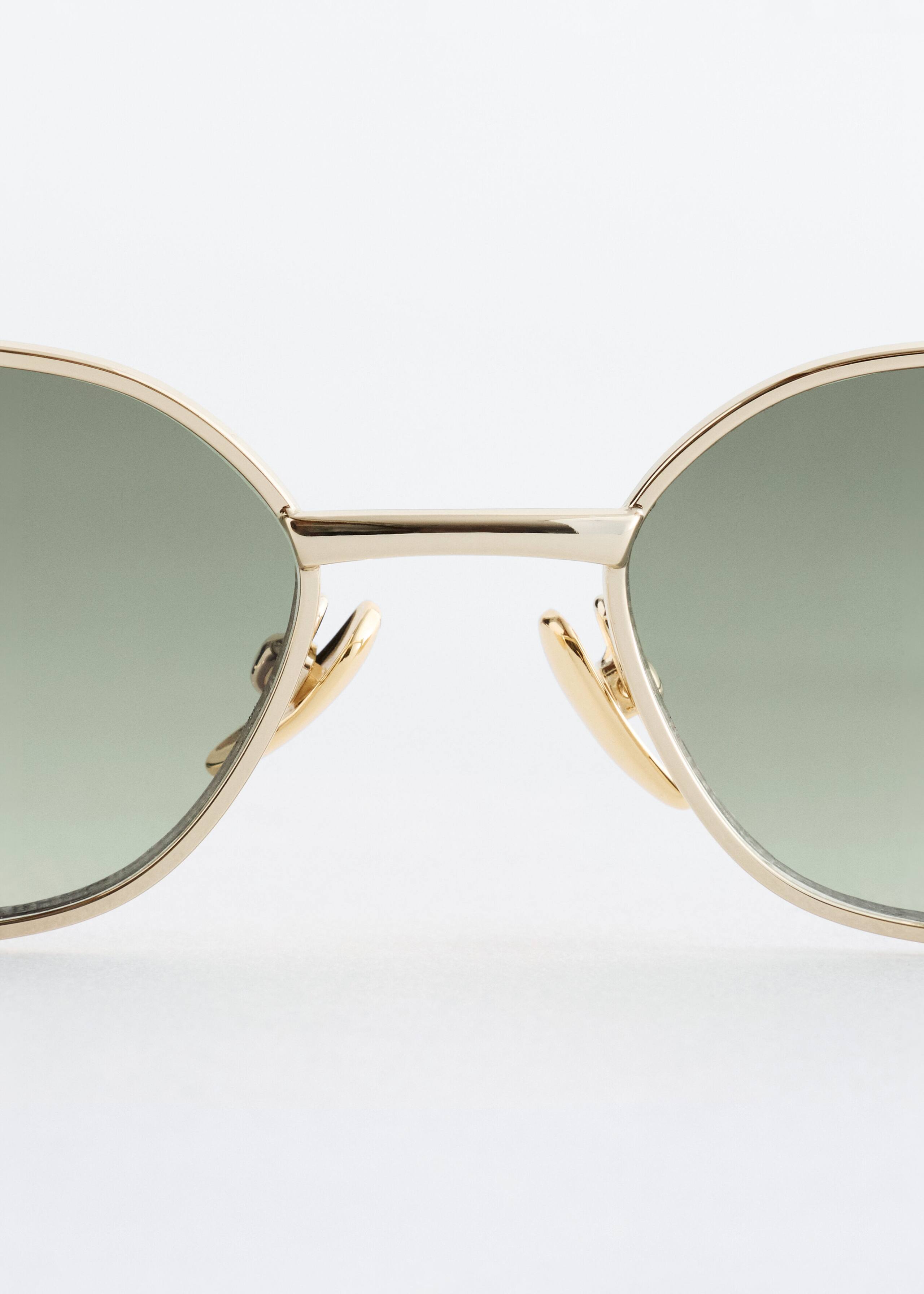 Slim Rectangular Sunglasses - Gold - Still Life