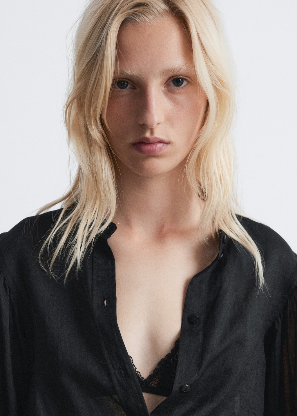 Image of Voluminous Sleeve Blouse