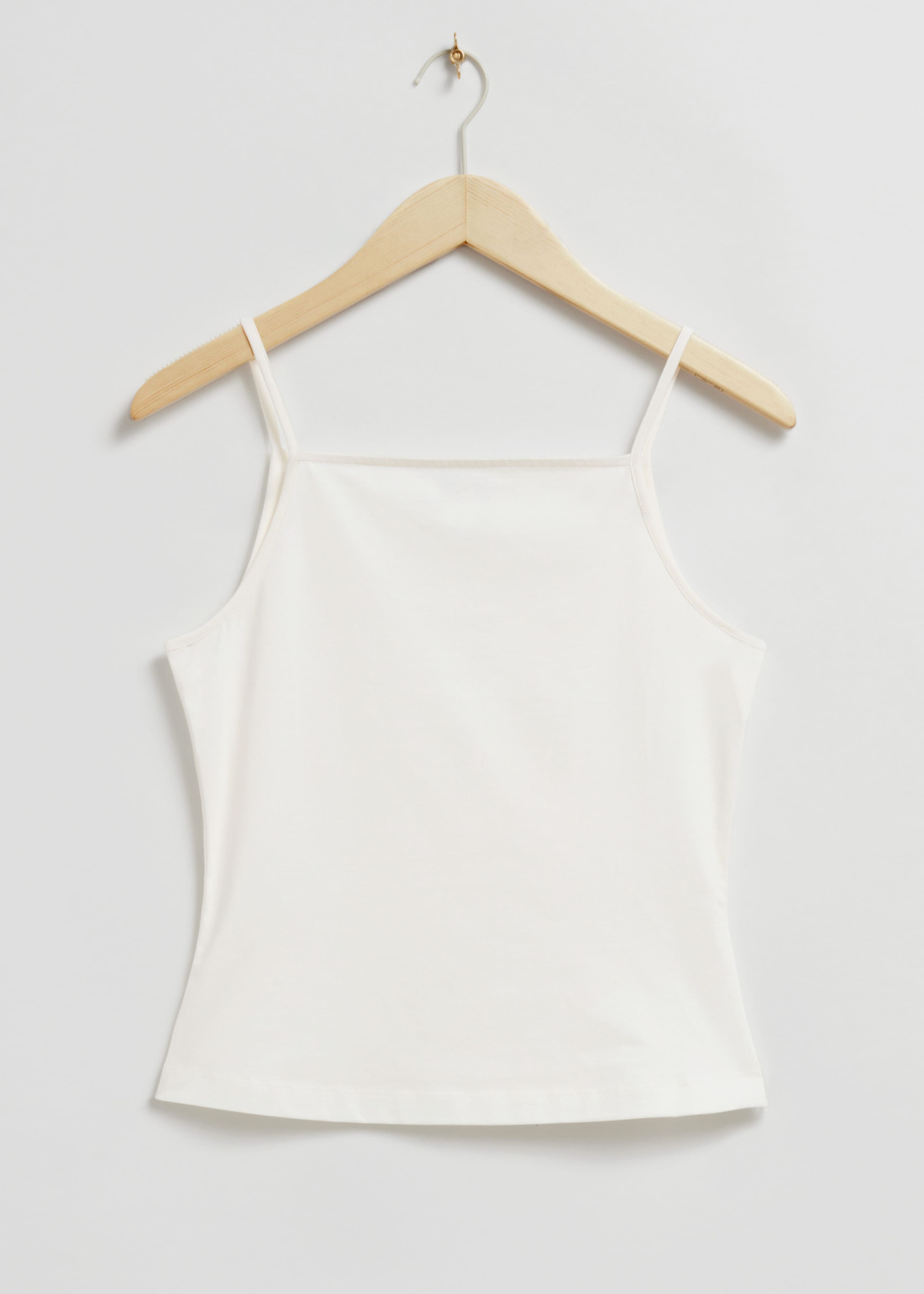 '90s Square Neck Vest Top - White - Still Life
