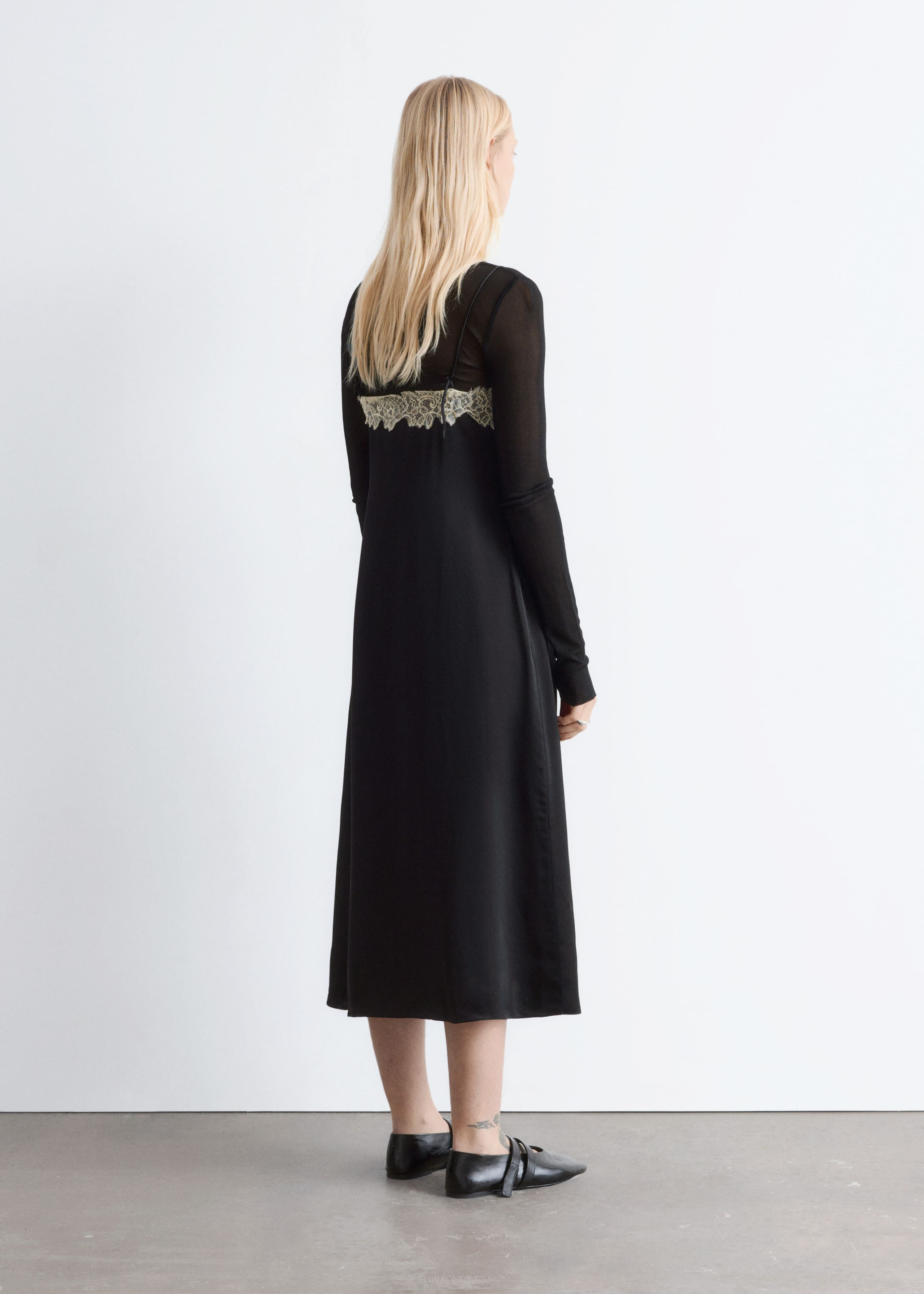 Image of Abito sottoveste midi in raso