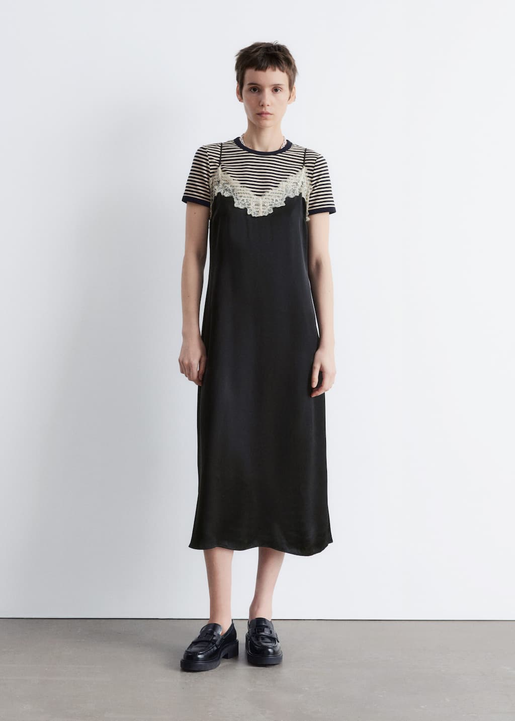 Image of Satin Slip Midi Dress