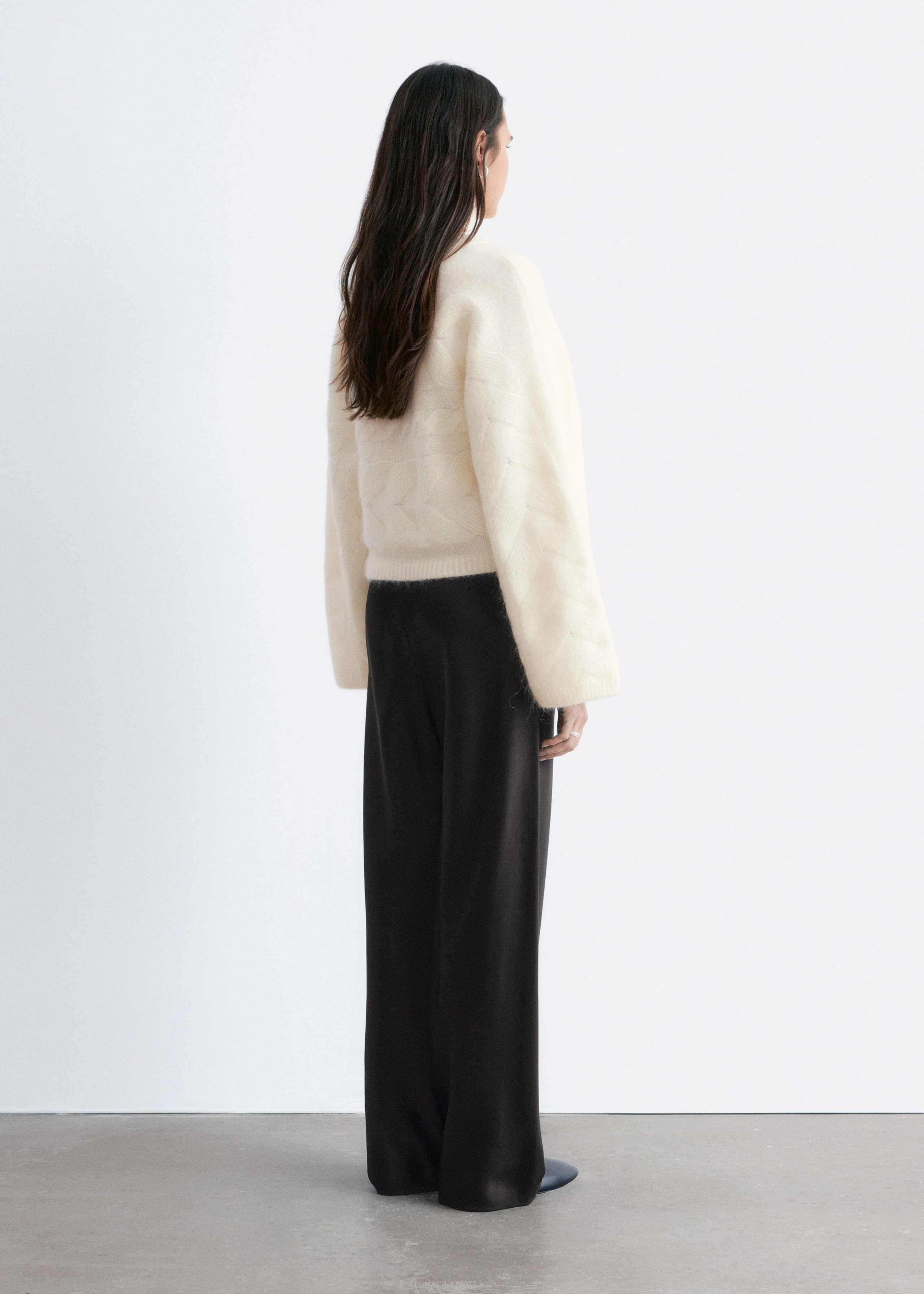 Image of Pullover aus Mohairmischung mit Zopfstrickmuster