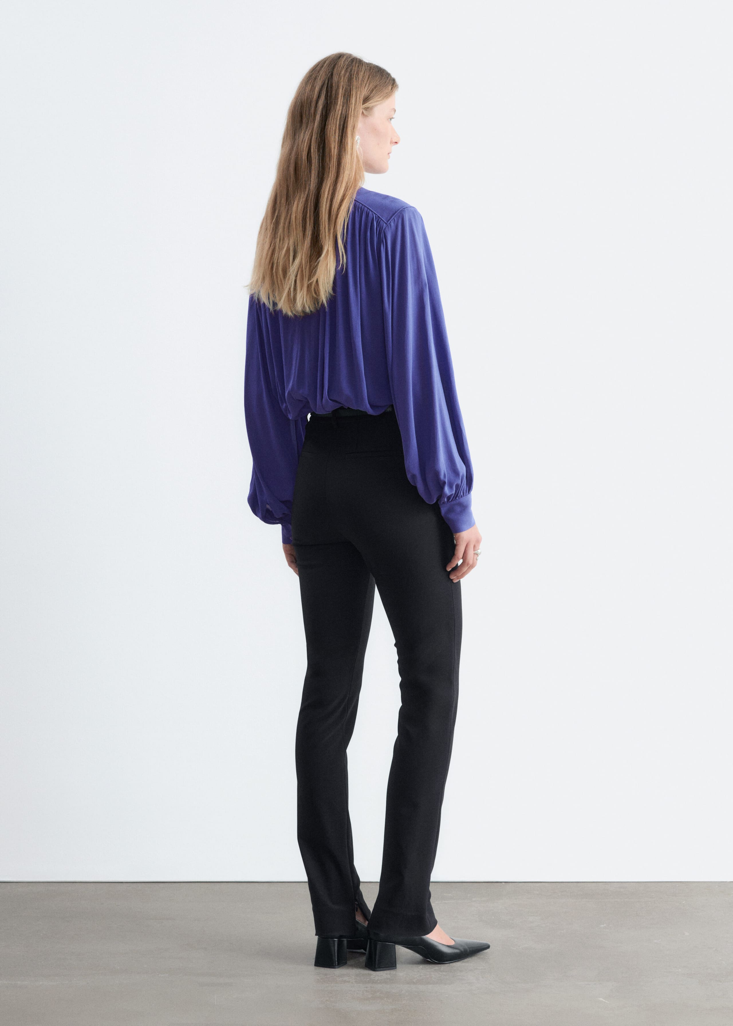 Zip Pocket Tailored Trousers - Black - Lookbook