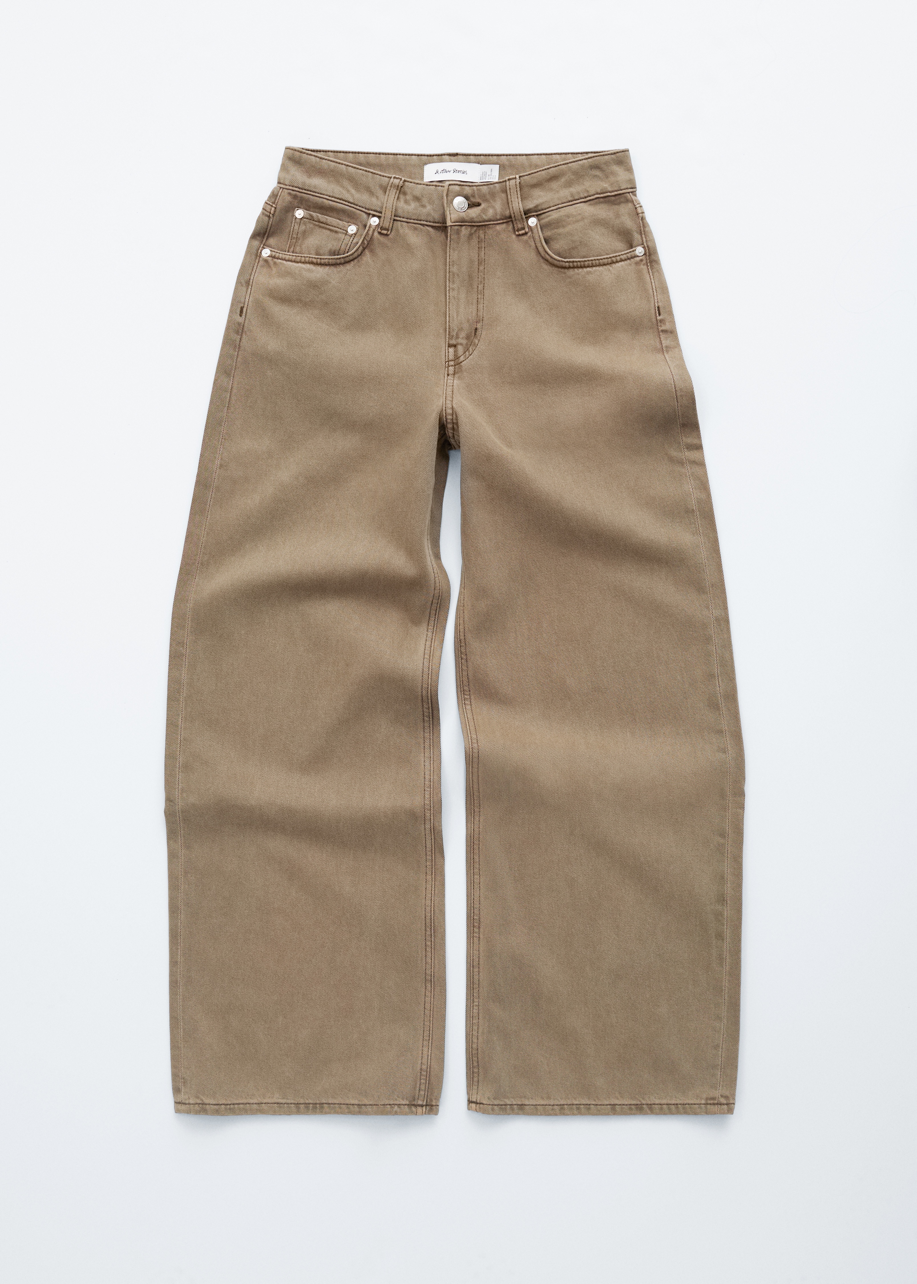 Jeans a gamba larga - Verde kaki/Marrone ruggine/Beige/Rosa/Blu/Nero