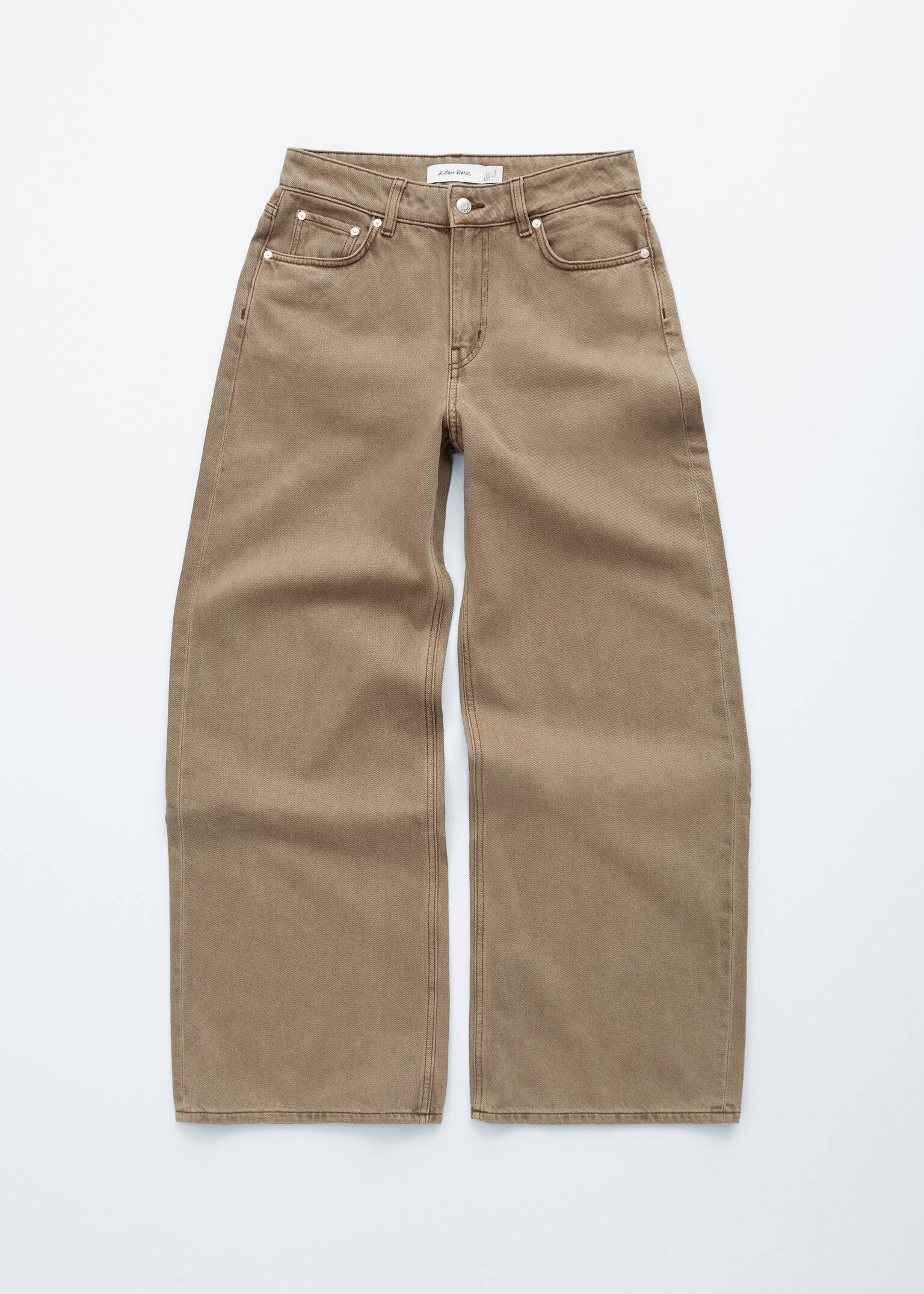 Relaxed Wide-Leg Jeans - Verde caqui/Marrón óxido/Beige