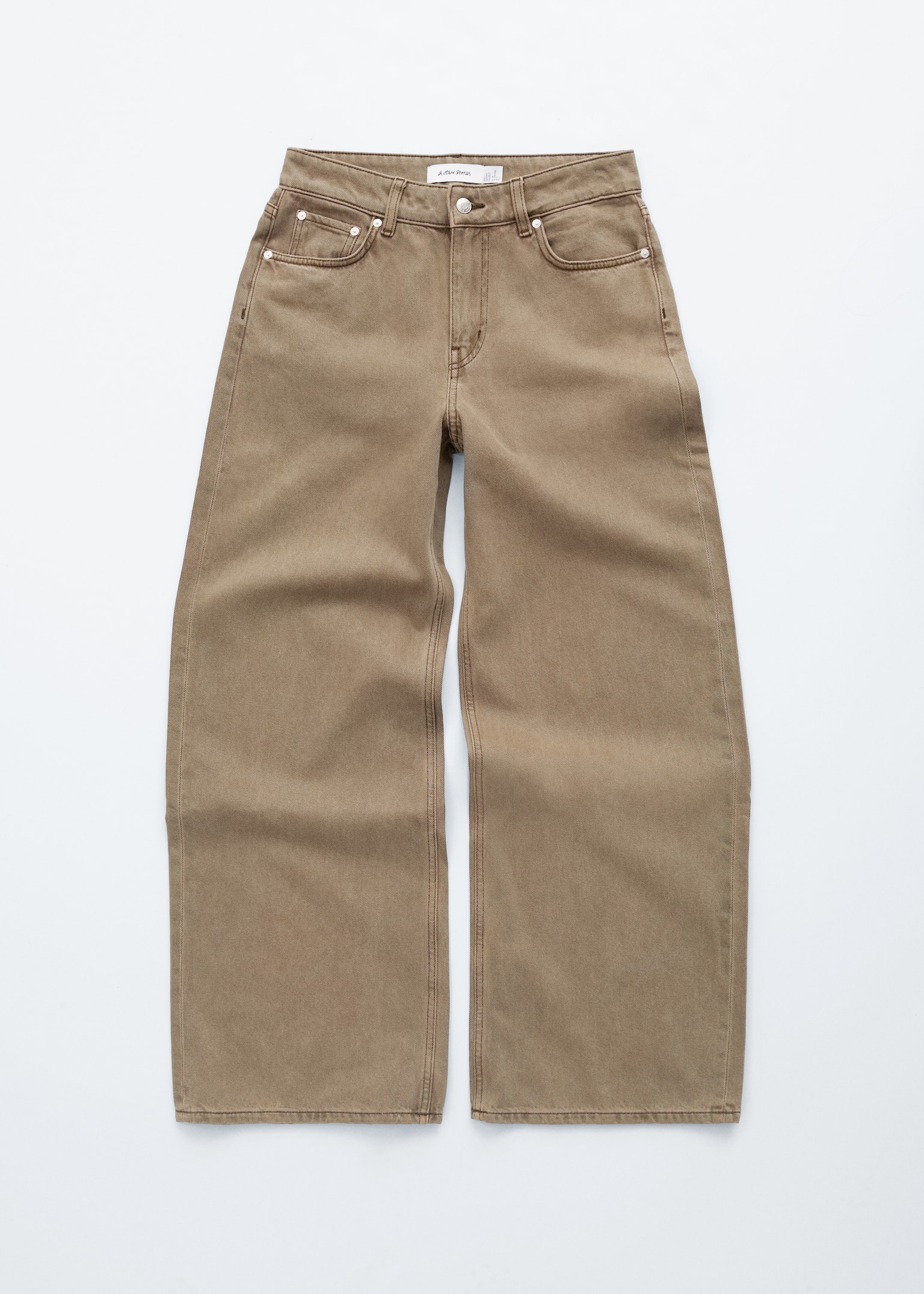 Relaxed Wide-Leg Jeans - Kakigroen/Roestbruin/Beige/Black/Lichtgeel/Light blue/Roze - 2