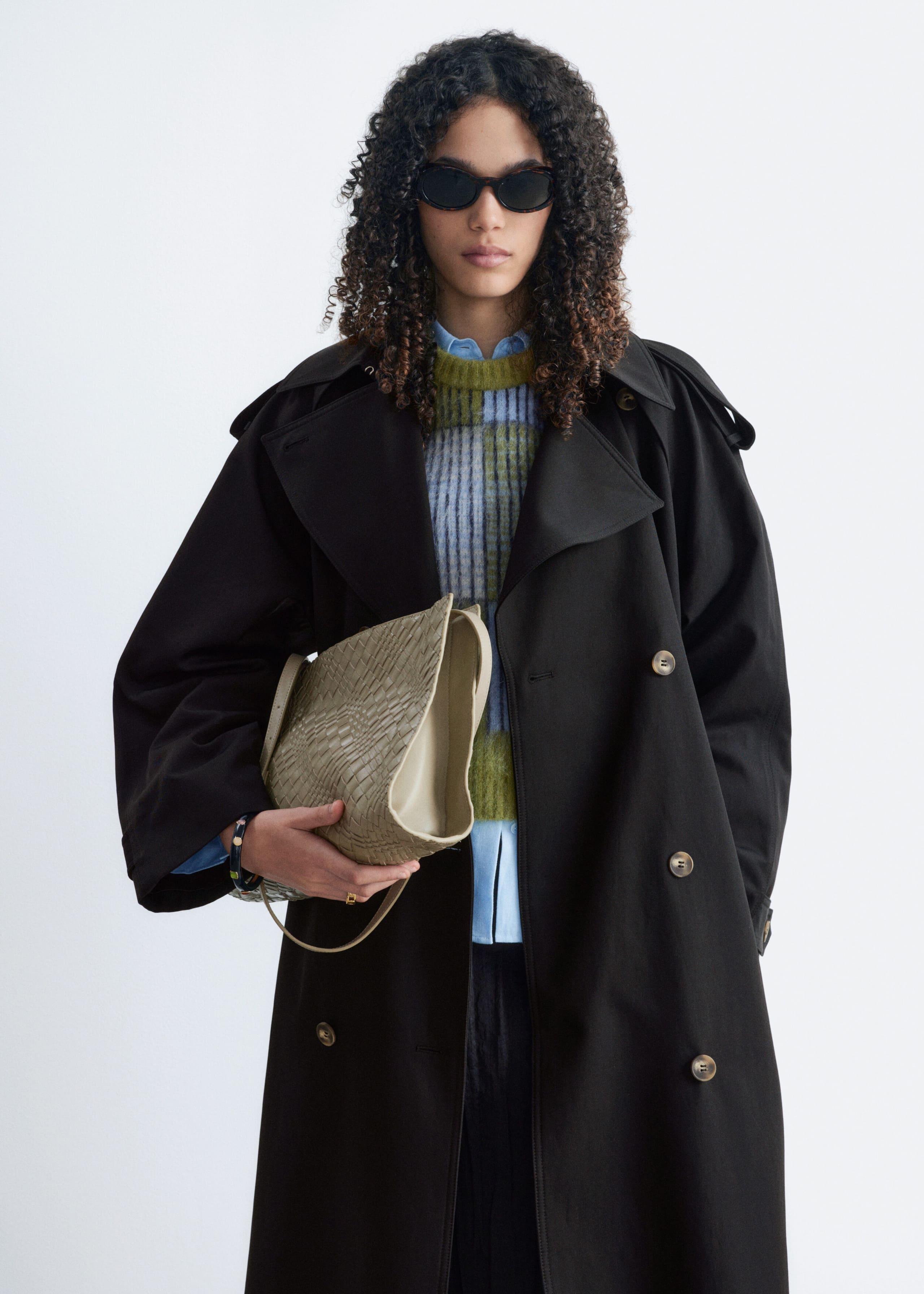 Relaxed Trench Coat - Black - Lookbook