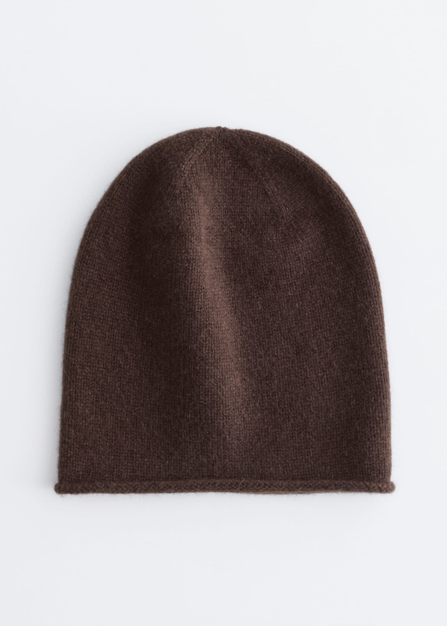 Cashmere Beanie - Mogno/Branco