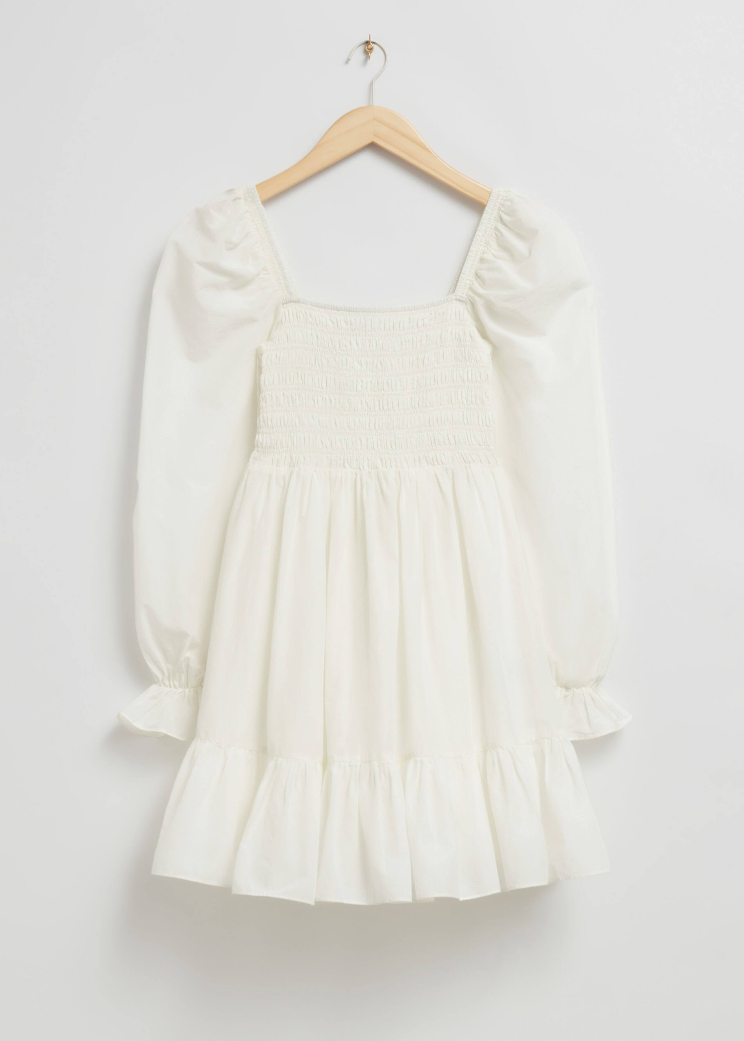 Smocked Mini Dress - Cream - Still Life