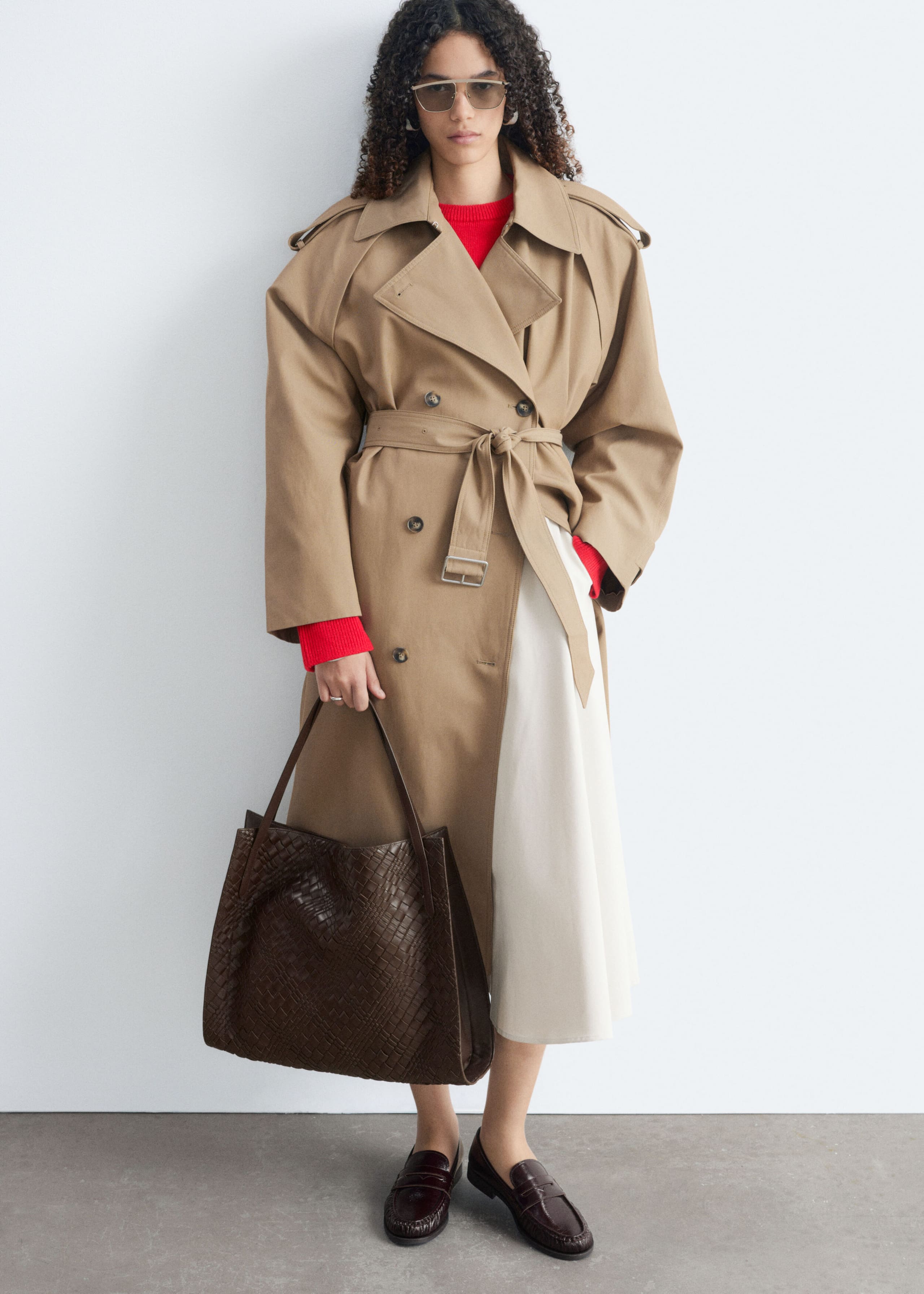 Relaxed Trench Coat - Black - Lookbook