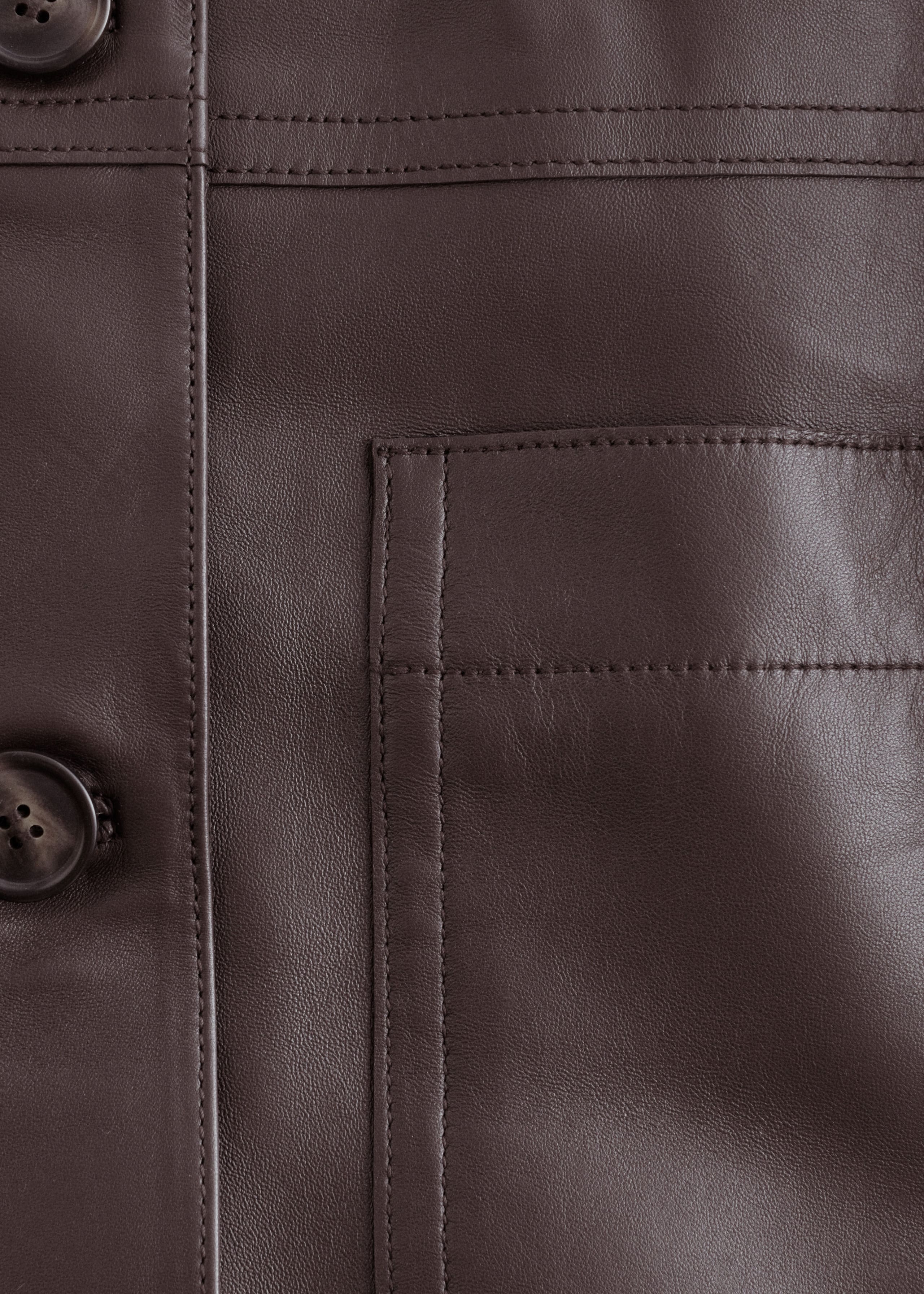 Image of Boxy Nappa Leather Jacket