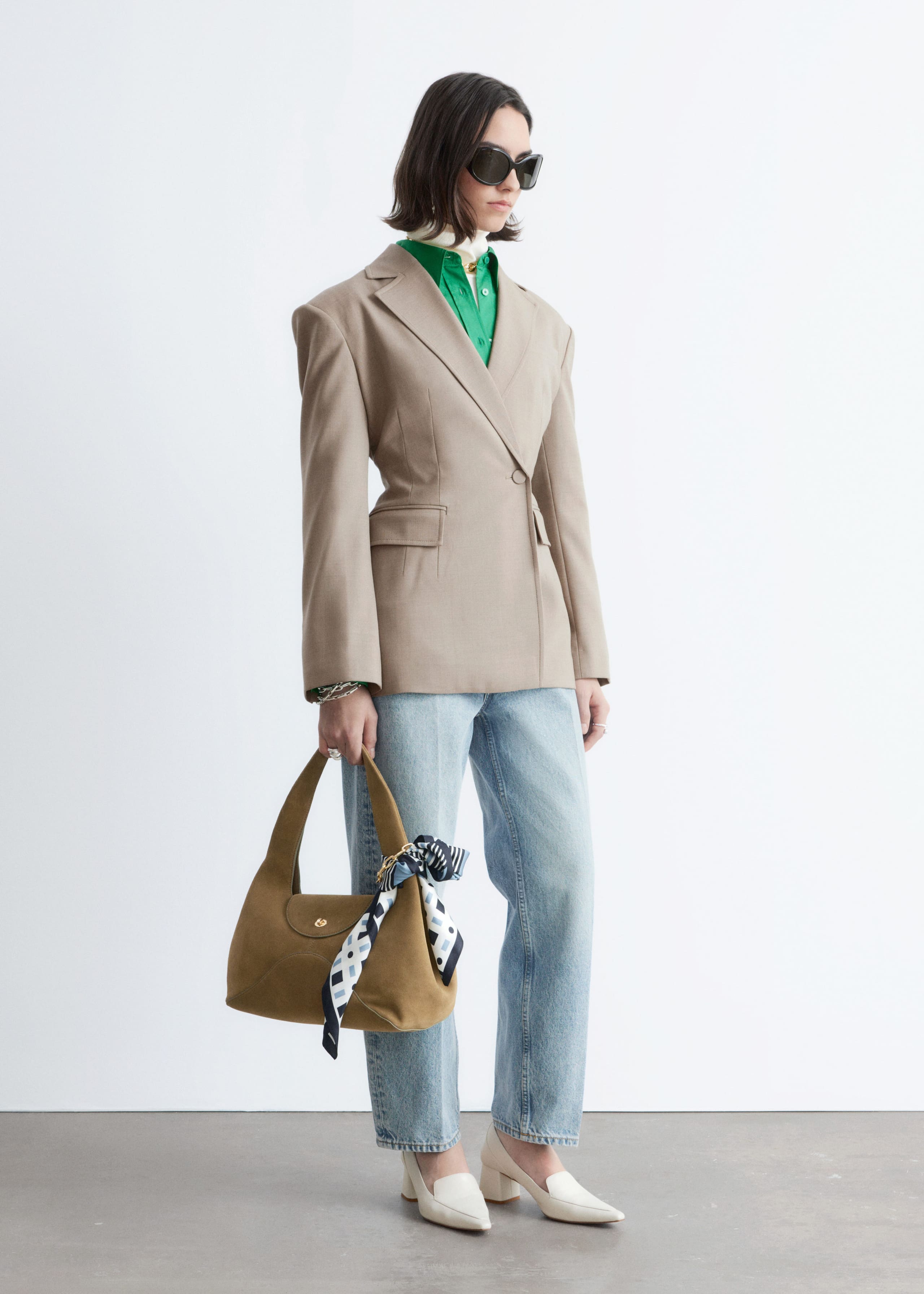 Tapered  Merino-Wool Blazer - Mole - Lookbook