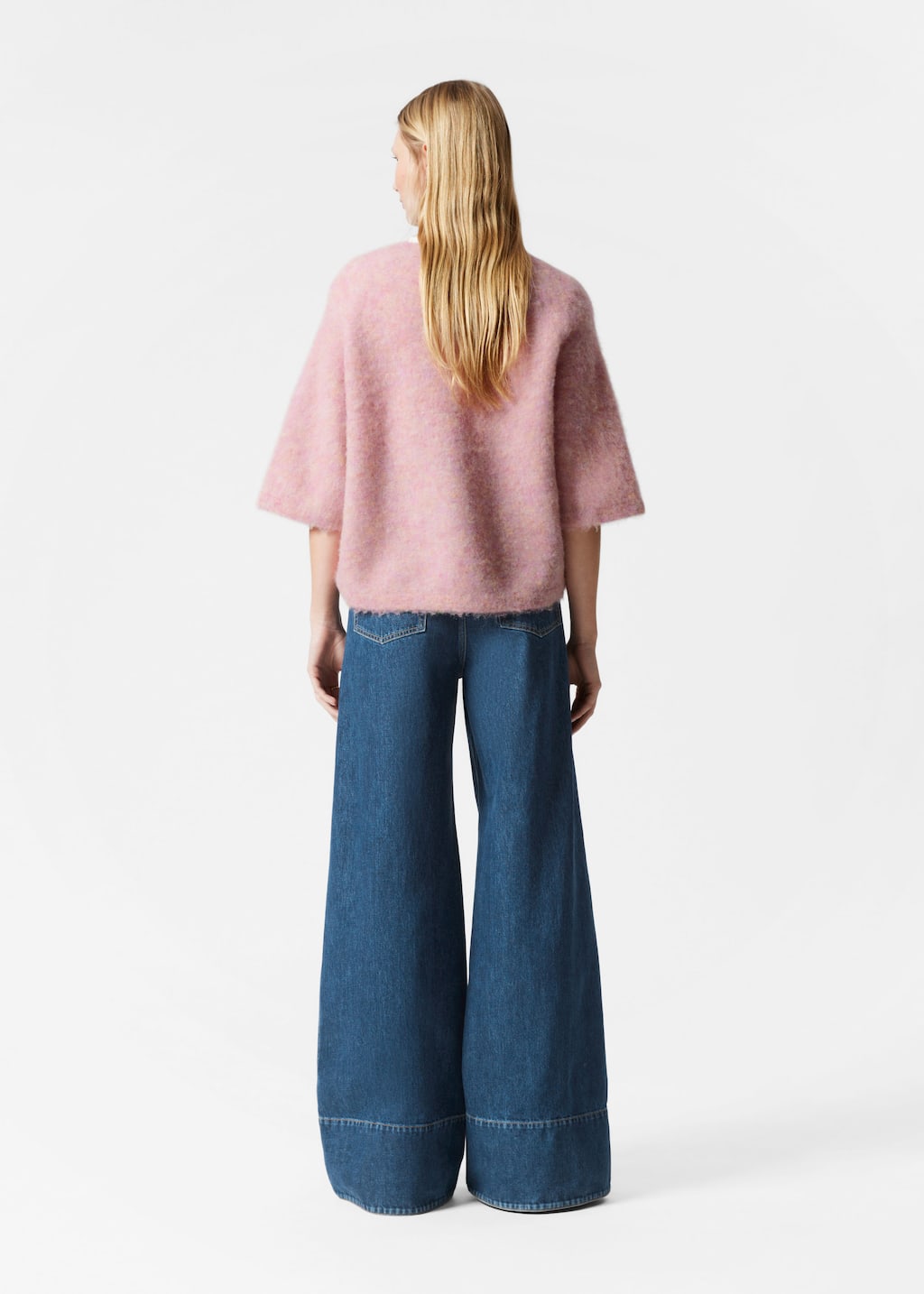 Haut en maille d’alpaga mélangé - Avoine - Lookbook