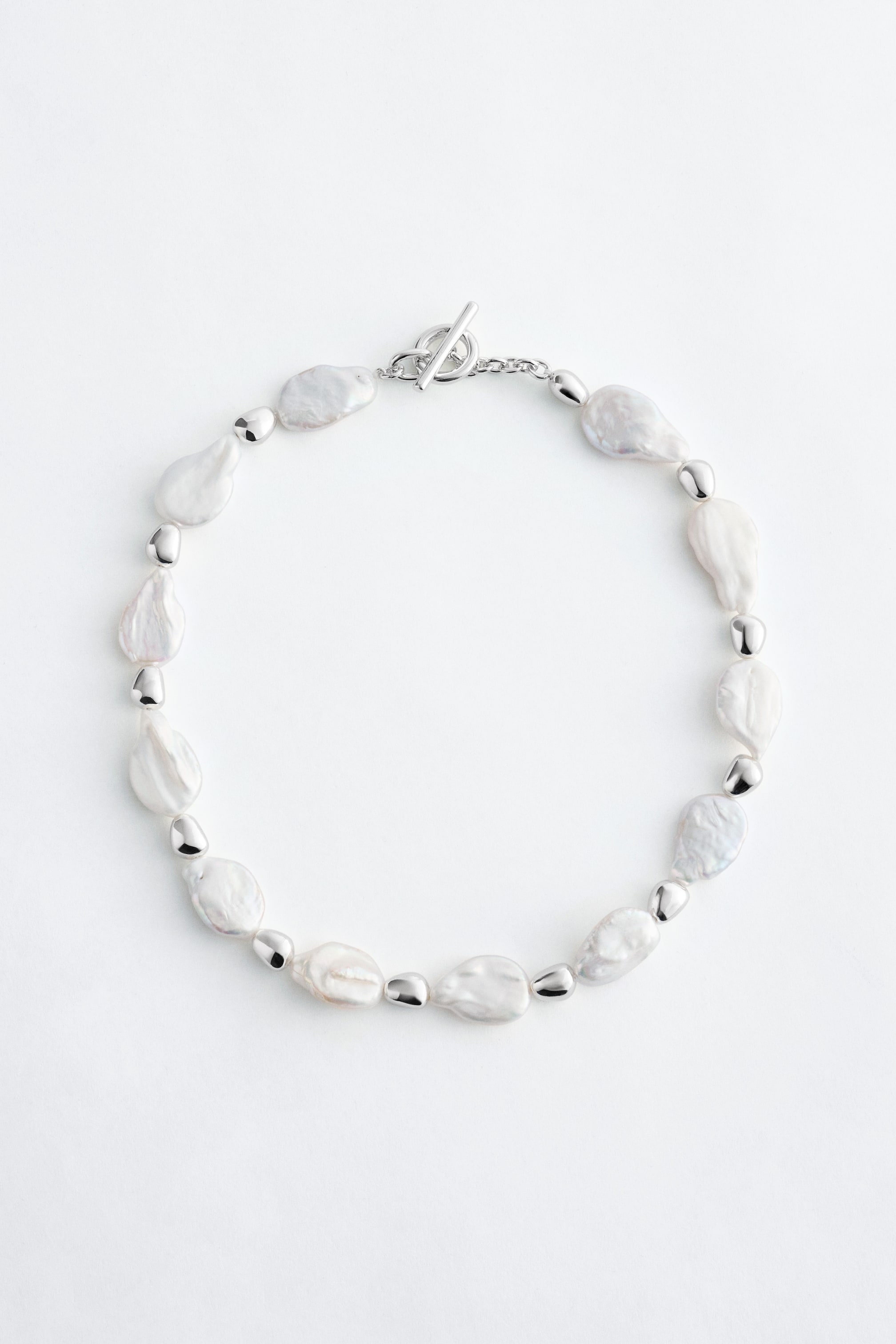 View larger image: Chunky Freshwater Pearl Necklace - White/Silver - Ladies | H&M GB 1