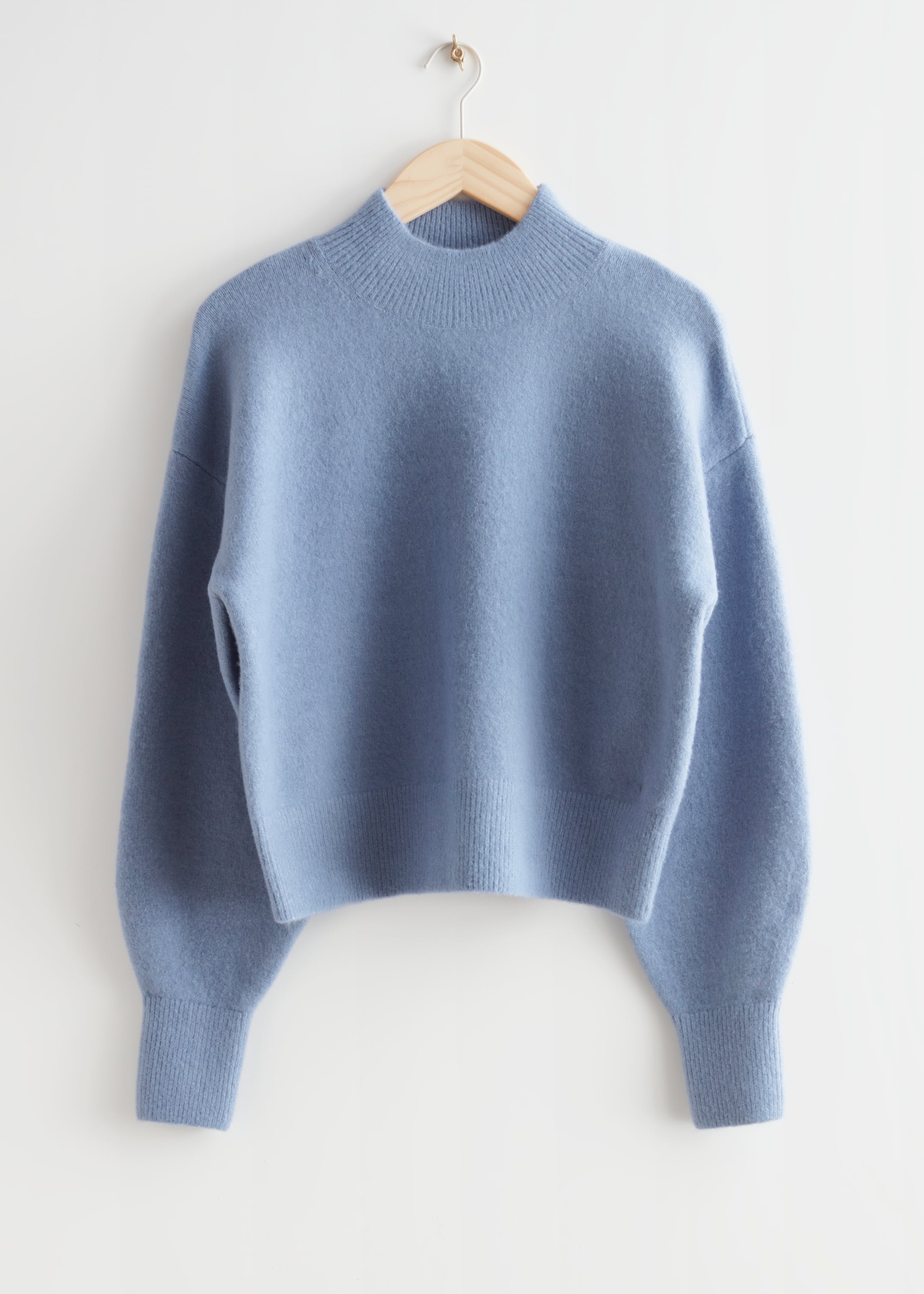 Zobacz większy obraz: Mock-Neck Sweater - Blue - ONA | H&M PL 1