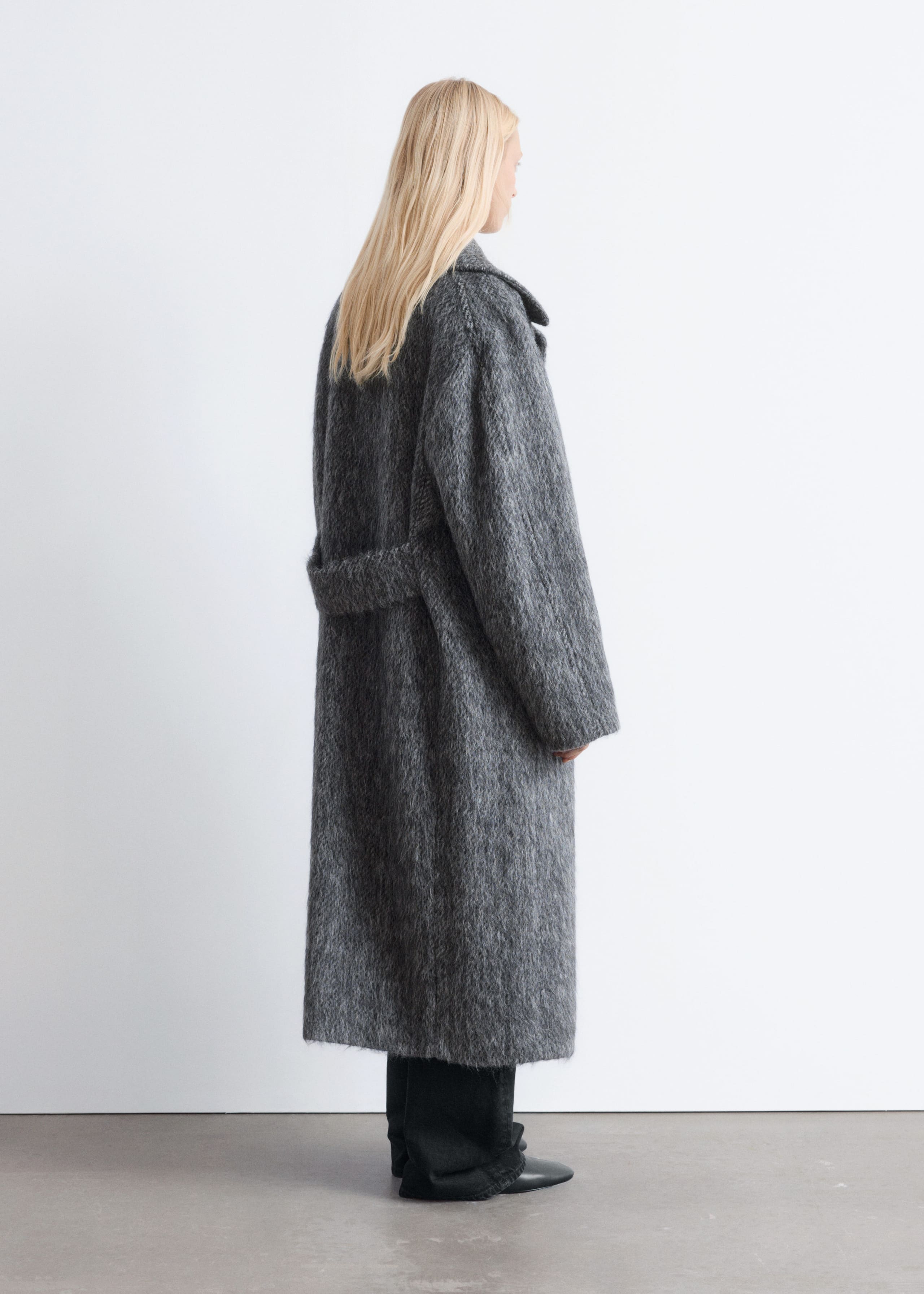 Image of Mantel aus gebürsteter Wollmischung