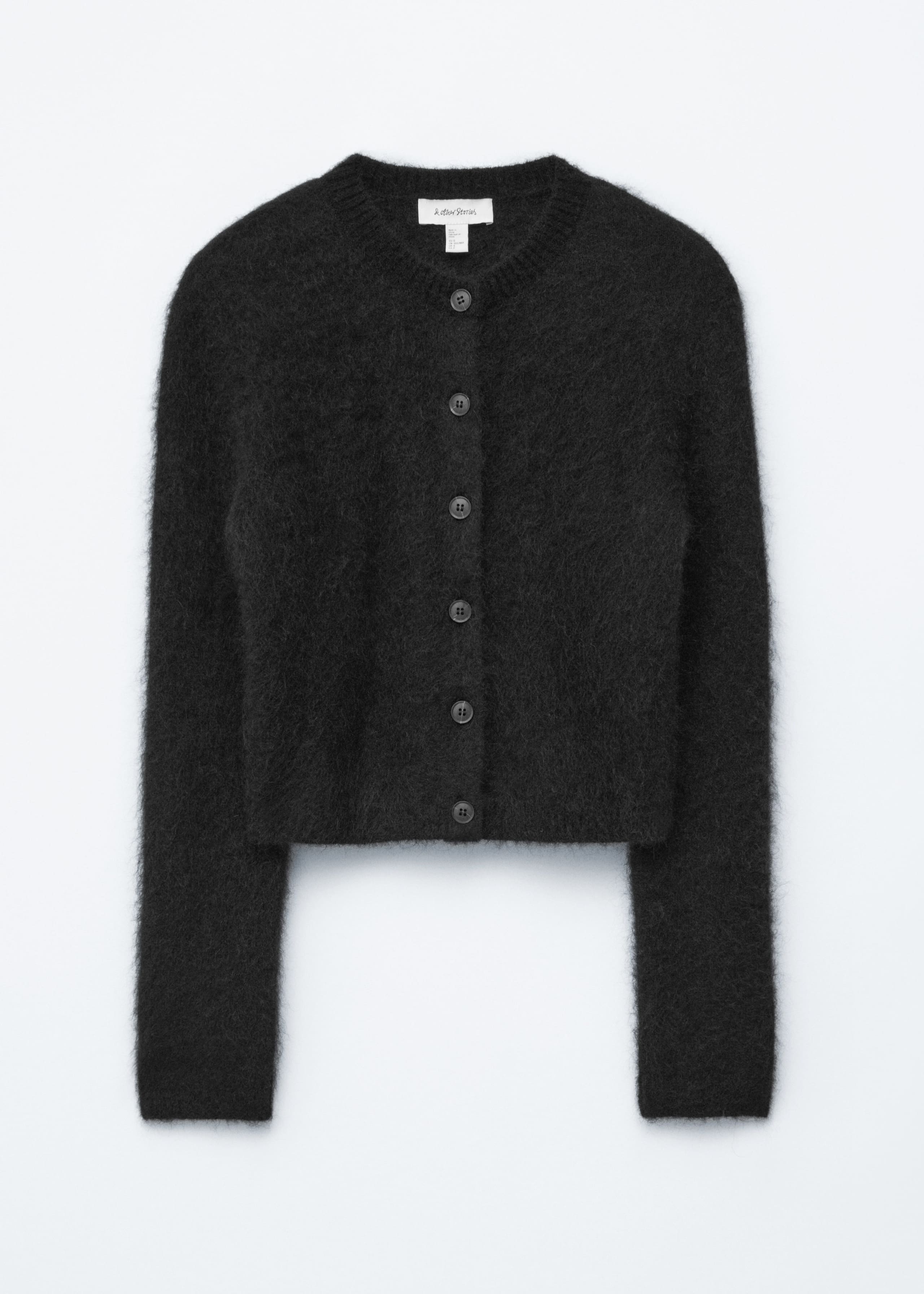 Image of Mohair-Blend Brushed Cardigan