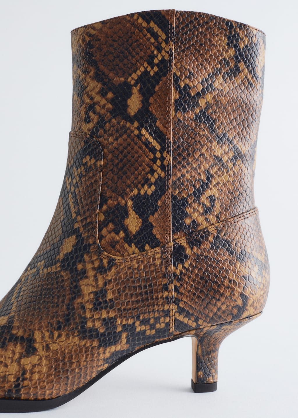 Image of Kitten Heel Suede Ankle Boots
