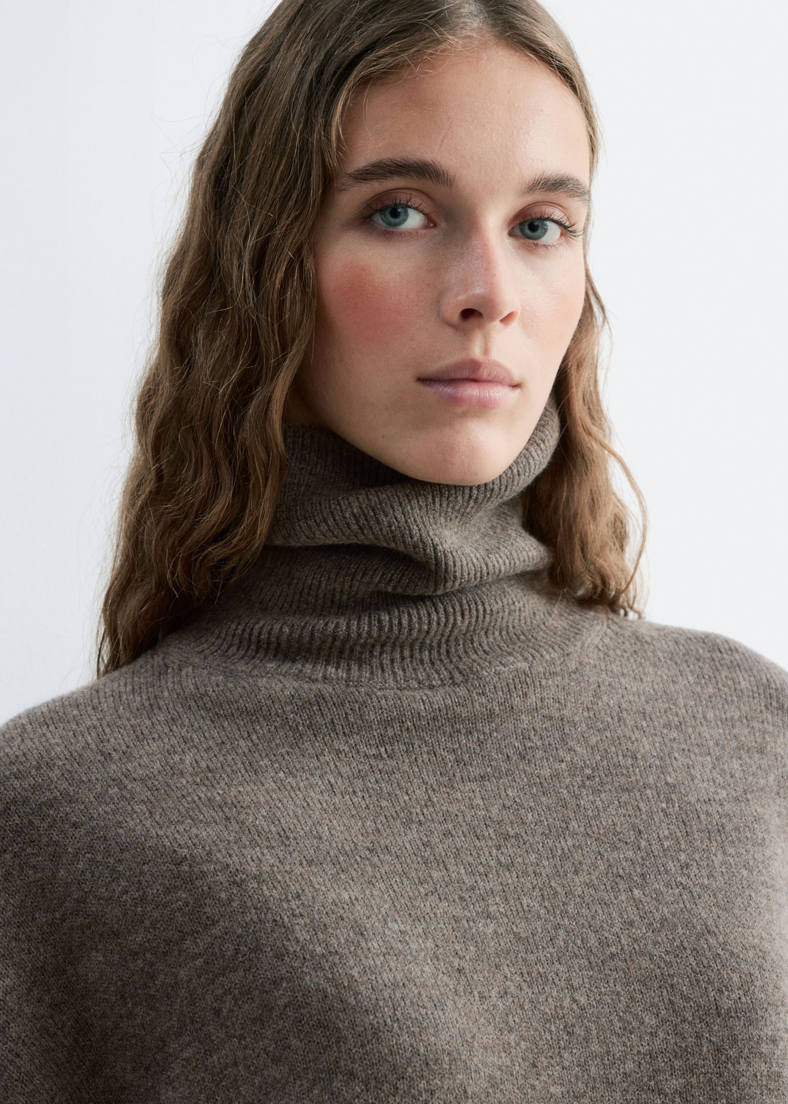 Wool-Cotton Turtleneck Jumper - Dark Blue - Lookbook