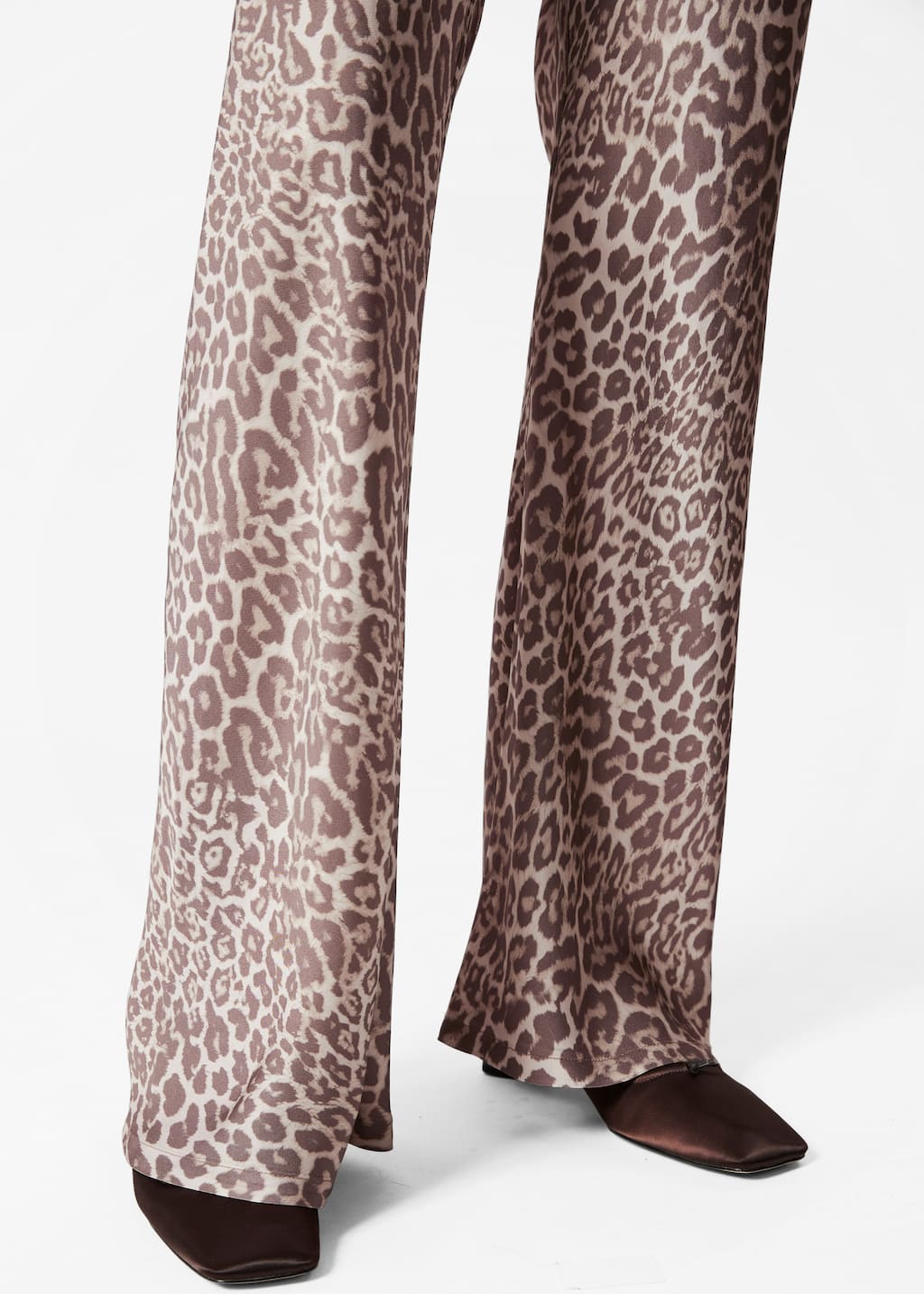 Pantalon en satin à enfiler - Imprimé léopard - Lookbook