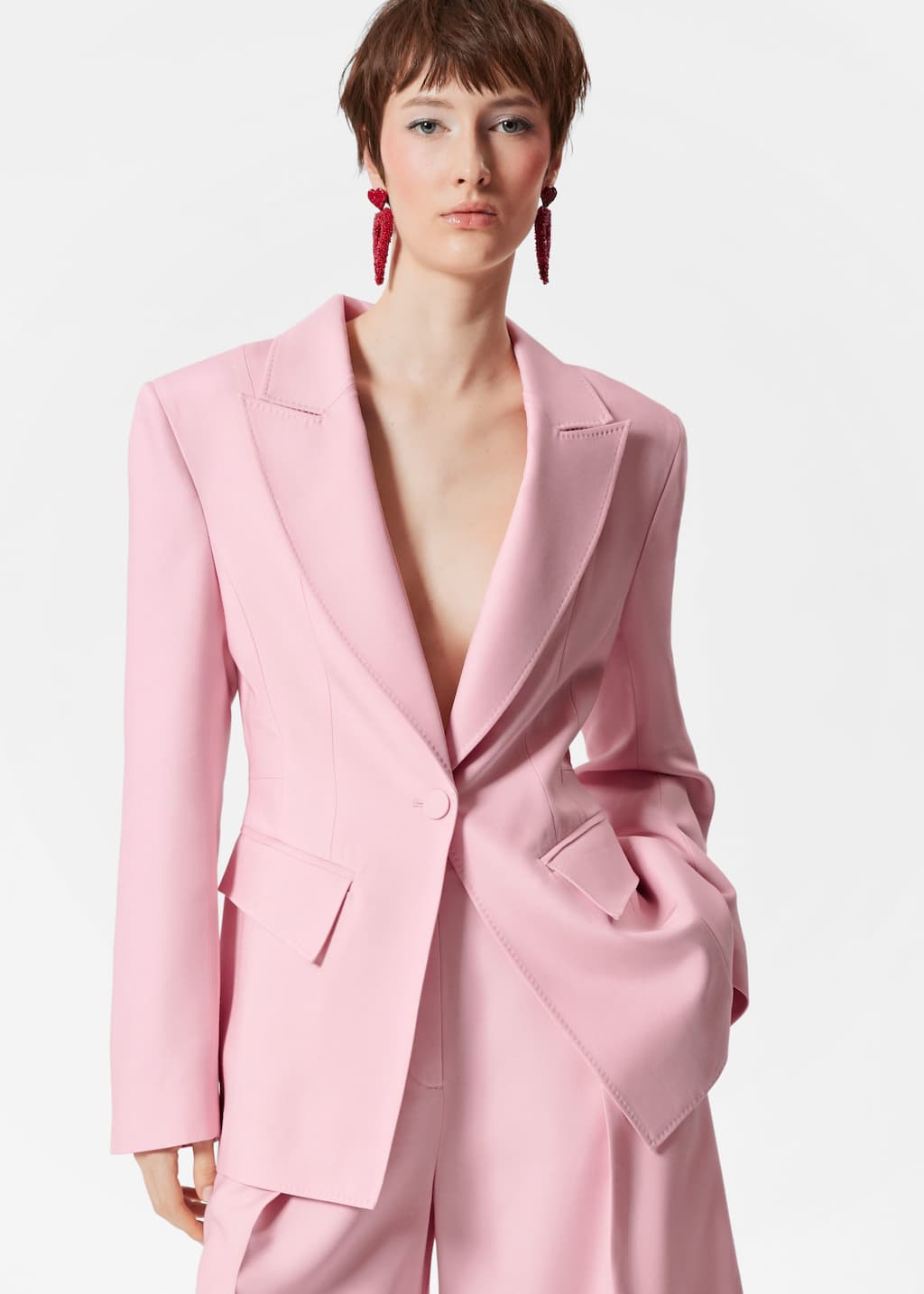 Image of Americana sastre de color rosa