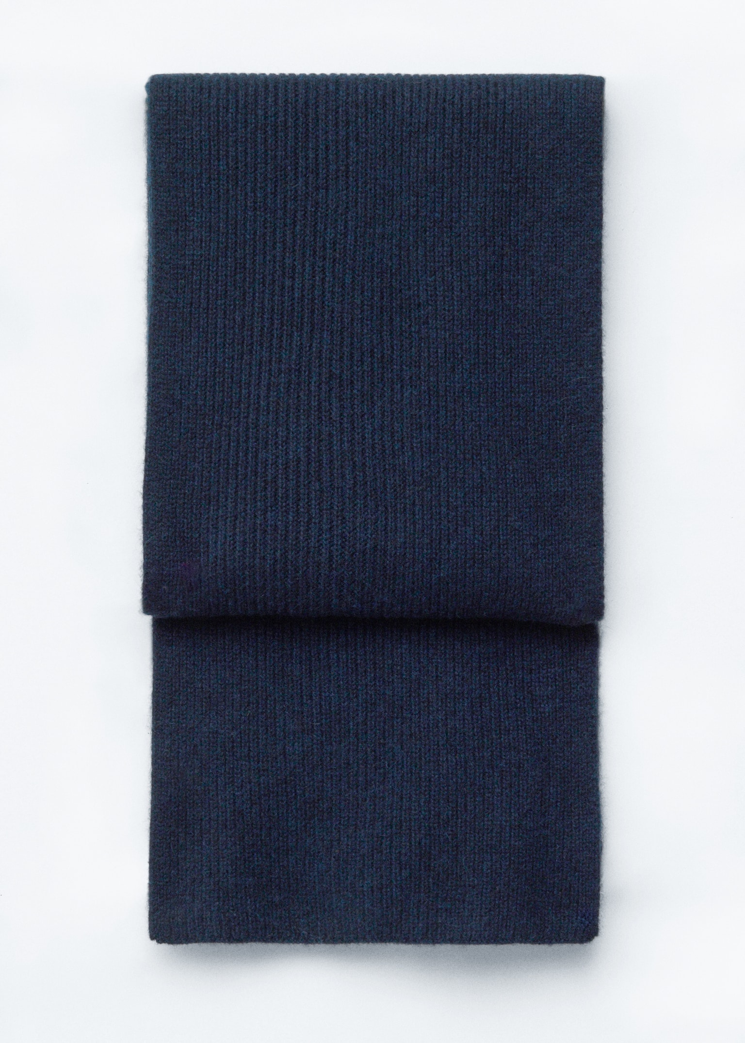 Cashmere Knit Scarf - Navy Blue/Green