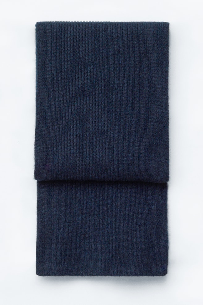 Gebreide sjaal van kasjmier - Marineblauw/Gebroken wit/Taupe/Rood/Blauw/Zwart/Groen - 1