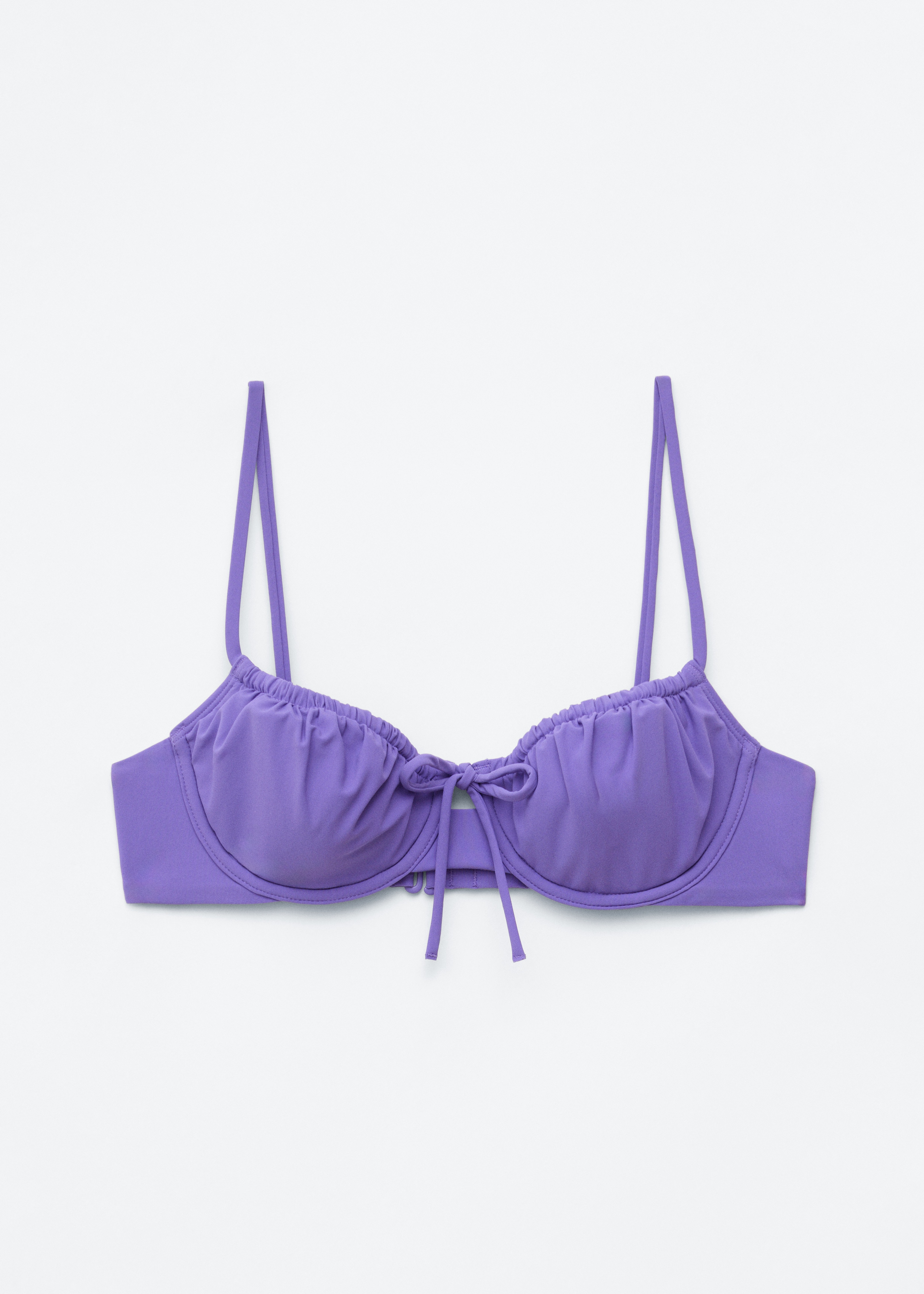 Bikinitop met beugel en strik - Paars