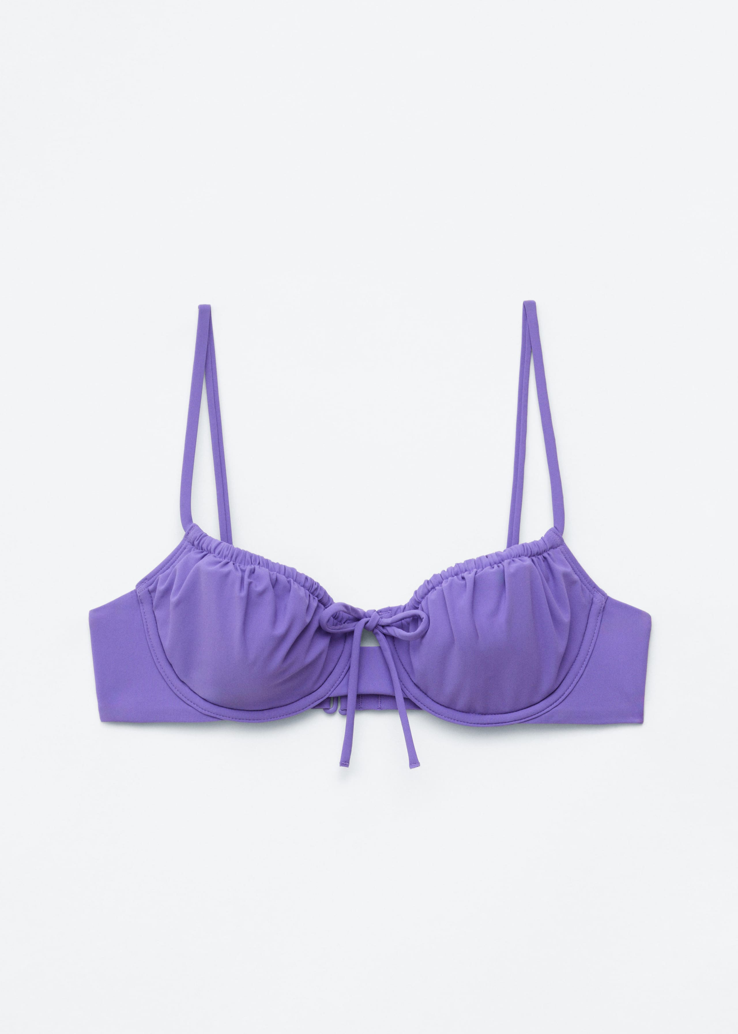 Bikinioberteil mit Bügeln und Schleifendetail - Lila - Stillleben