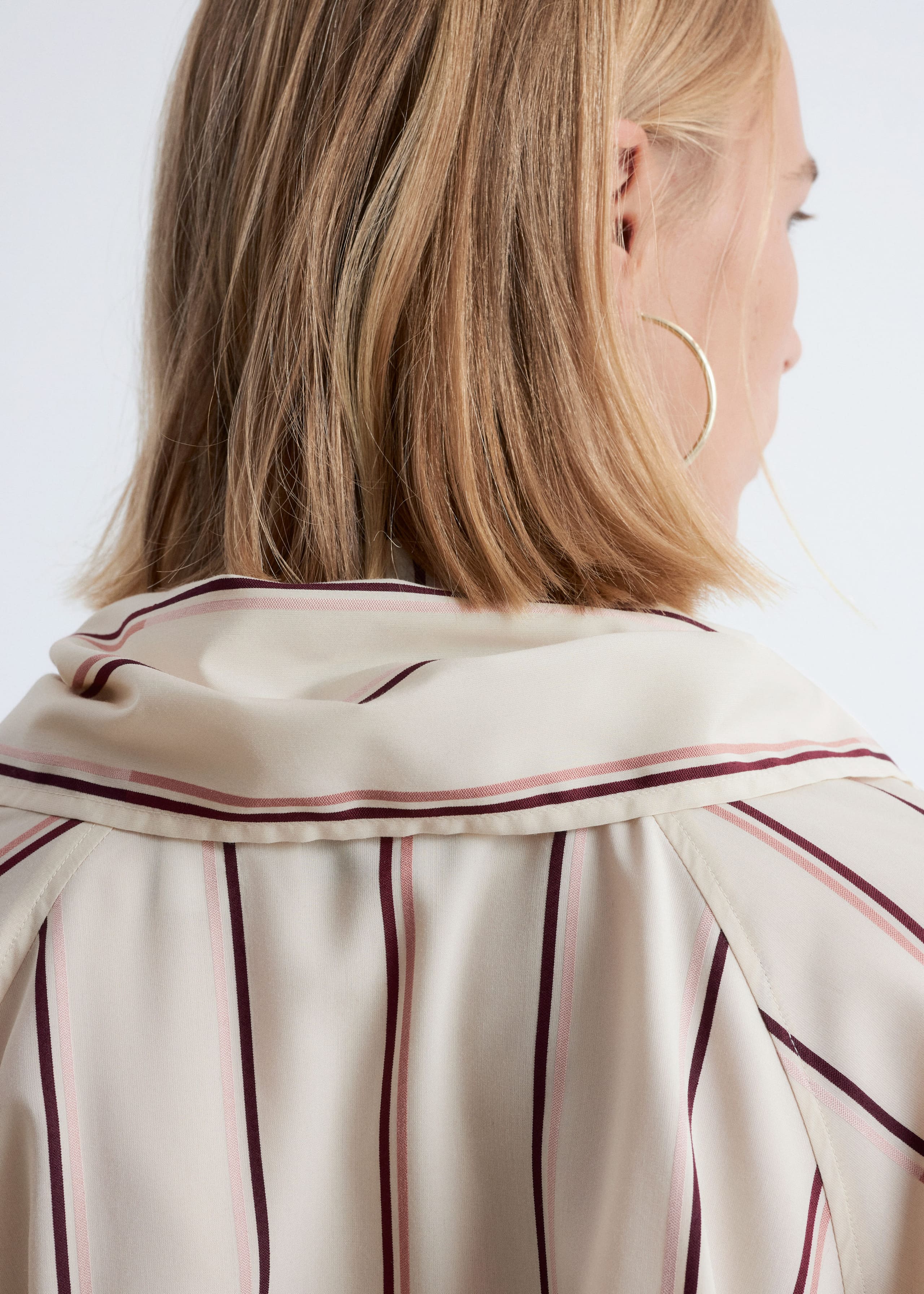 Image of Scarf-Detail Shirt