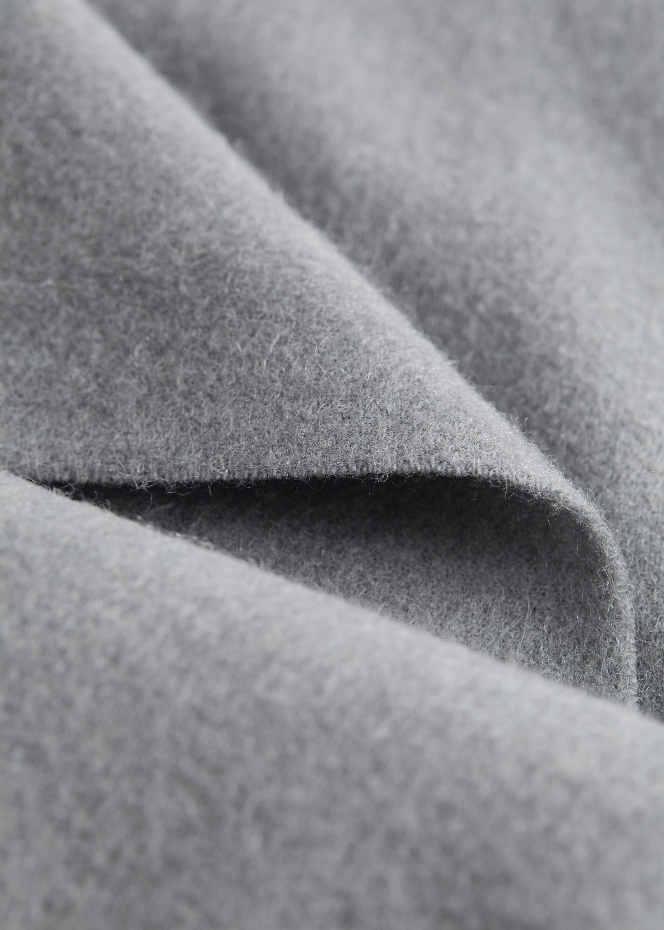 Fringed Wool Blanket Scarf - {{variantName}} - Descriptive Detail