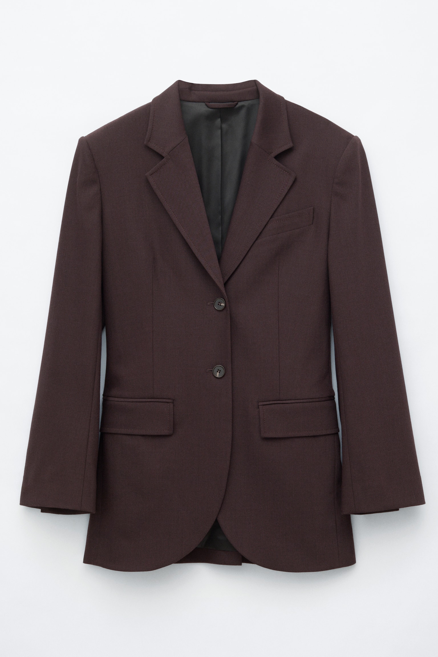 Einreihiger Blazer - Dunkelbraun