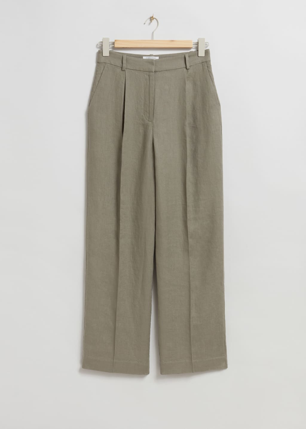 Wide Linen Trousers - Light Yellow - Still Life