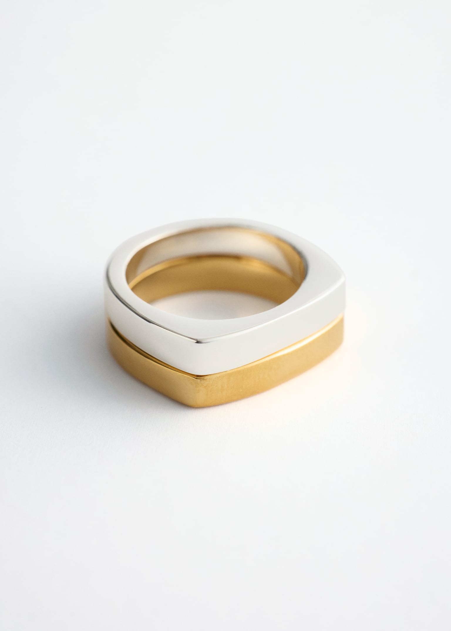 Ensemble de deux bagues - Doré/Argenté