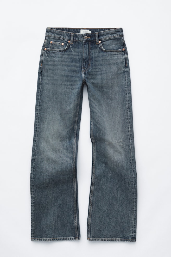 Mid-Waist Bootcut Jeans - Washed Blue/Retro Blue - 1