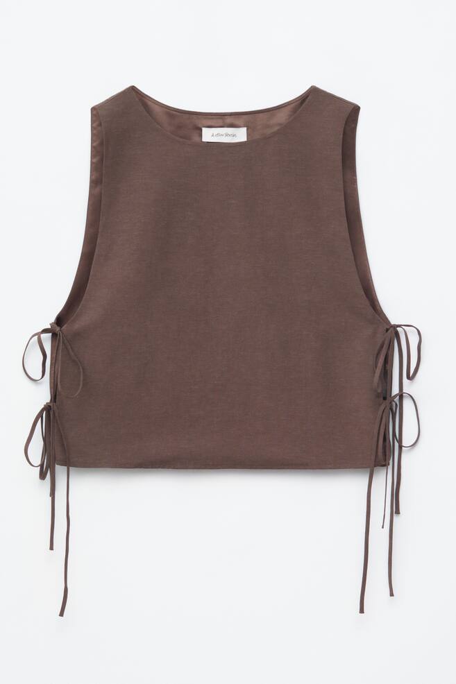 Cuello tejido tipo babero - Marrón oscuro/Negro - 1