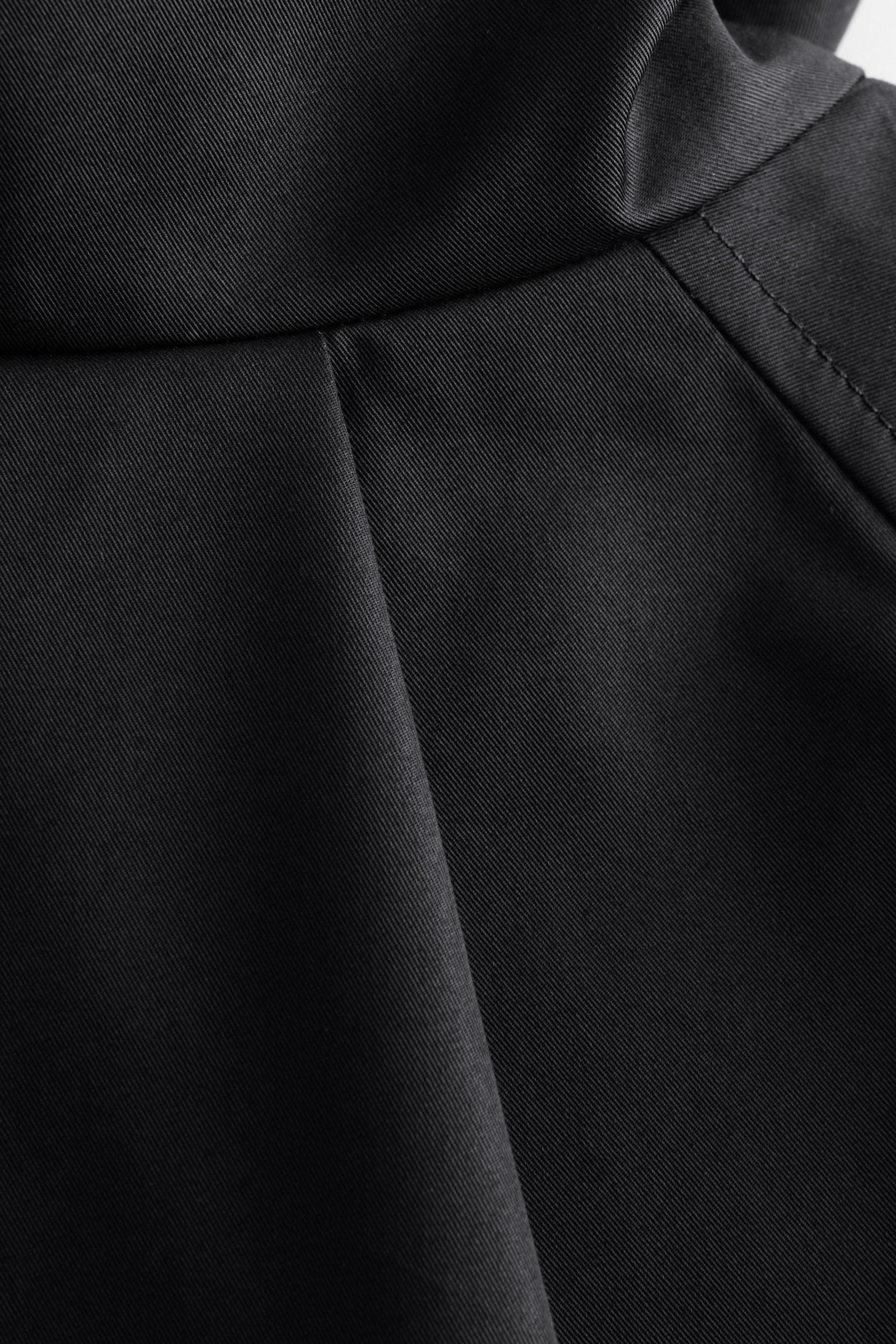 Giacca in twill con zip - Nero - 4