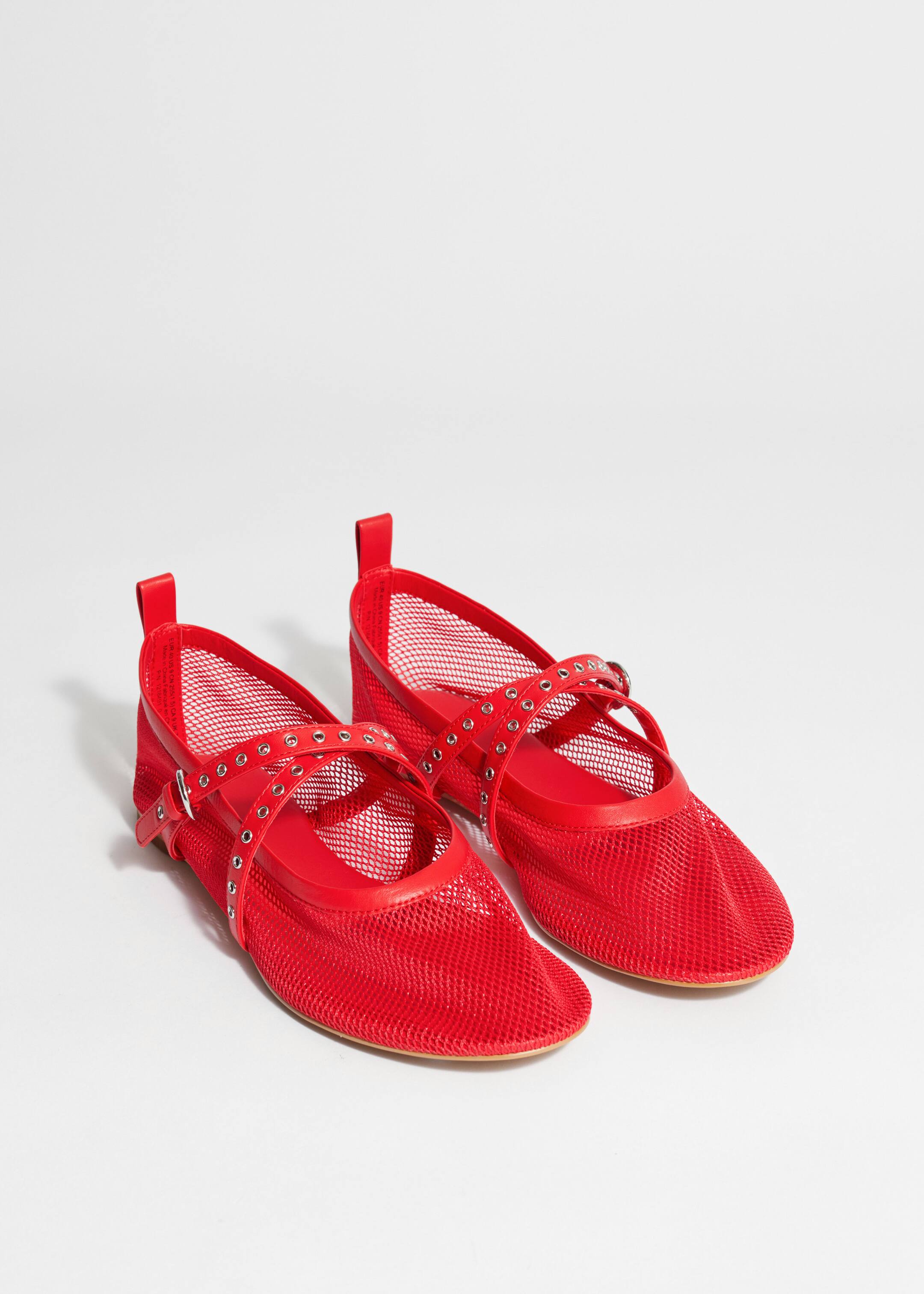 View larger image: Mesh Ballet Flats - Red - Ladies | H&M GB 2