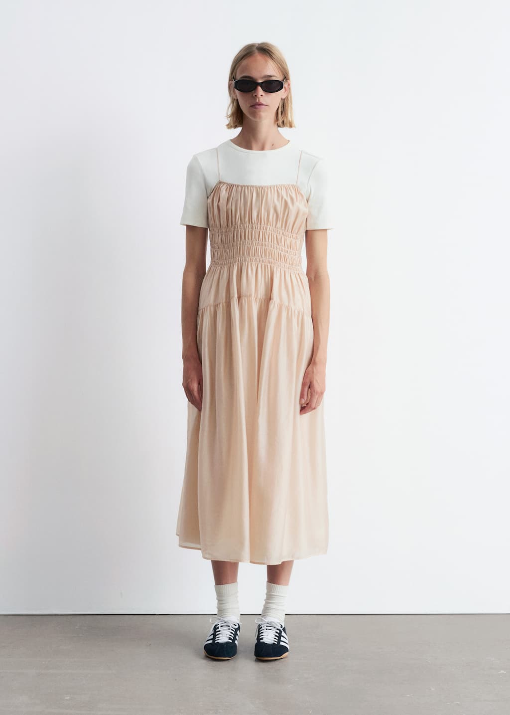 Image of Ruched Midi Dress