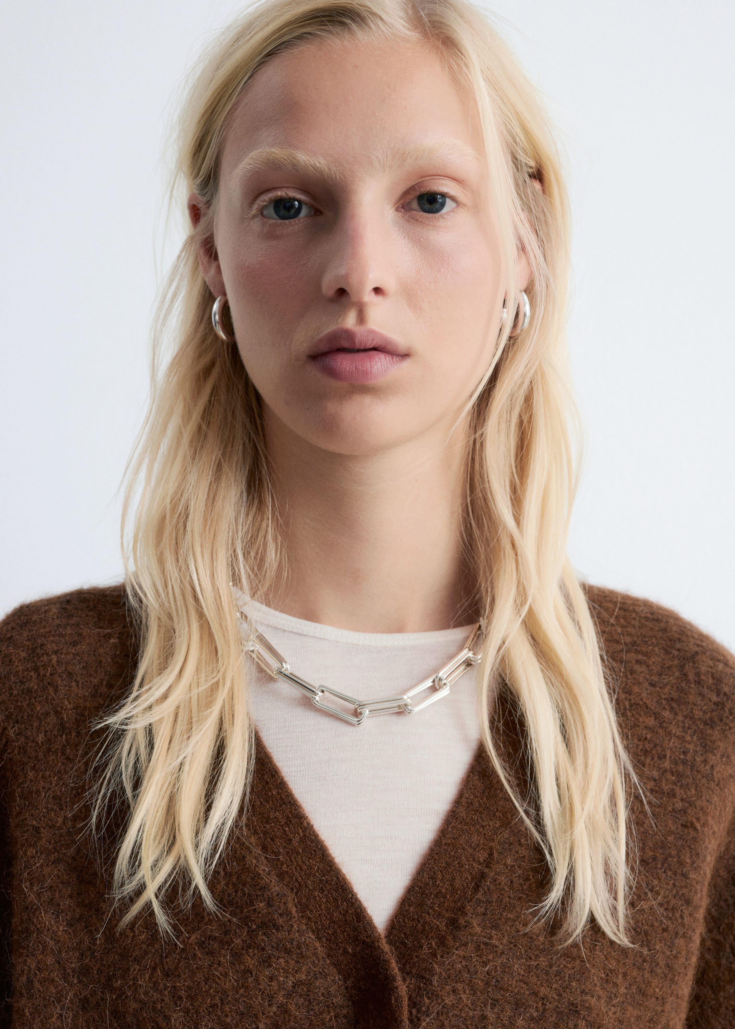 Image of Cropped Alpaca-Blend Cardigan