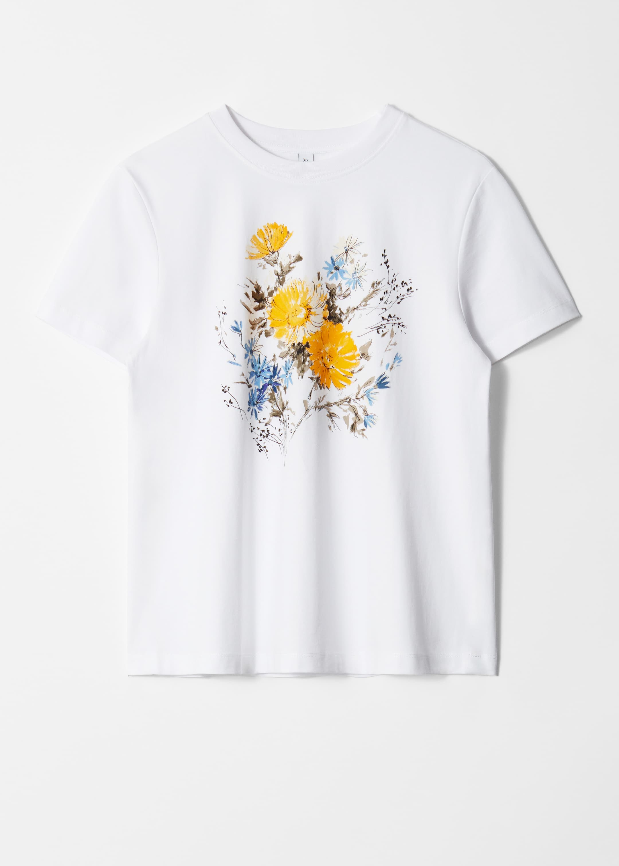 Visa större bild: T-shirt i bomull - Gult blommönster - DAM | H&M SE 5