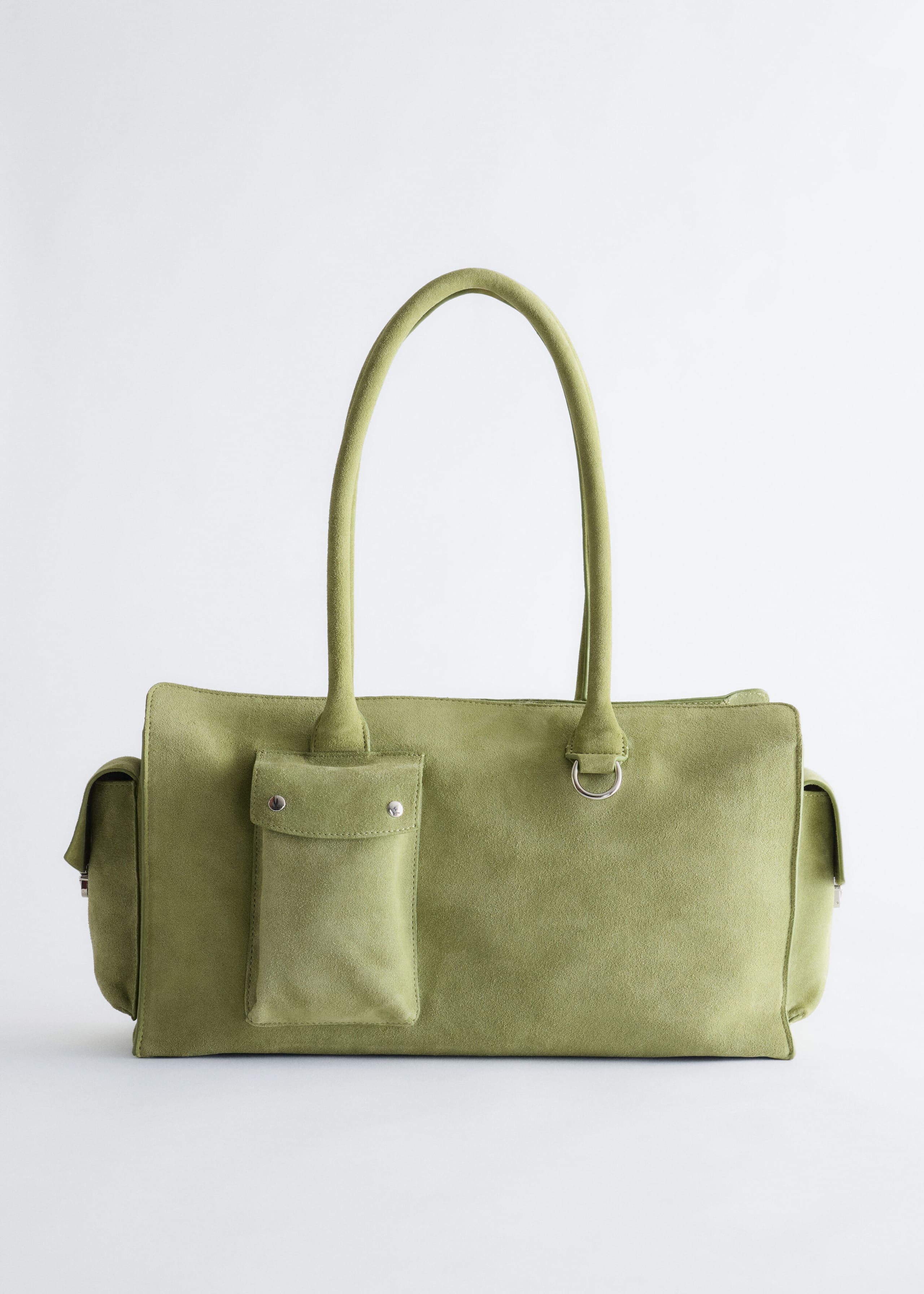 Split-Suede Tote - Green - Still Life