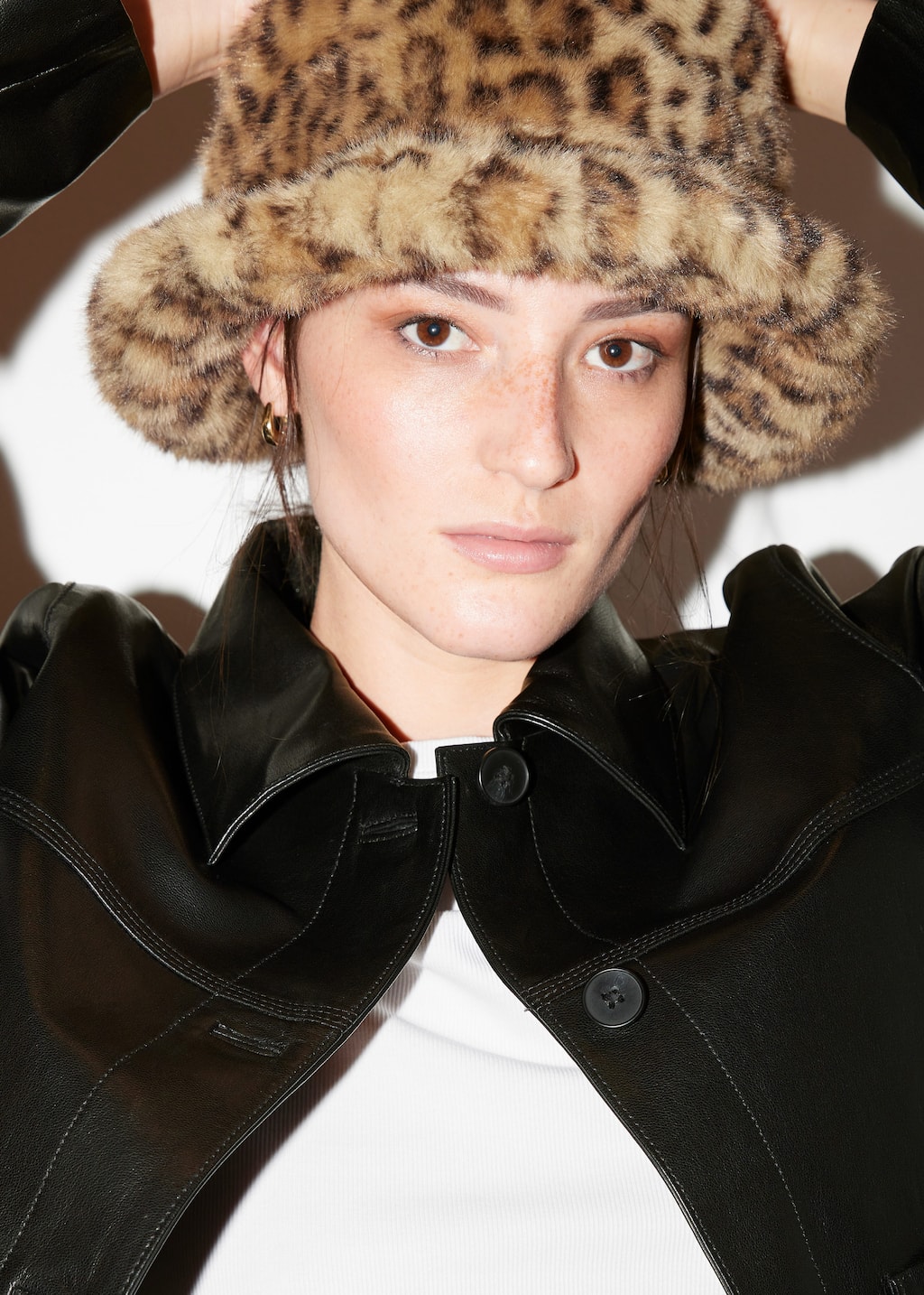 Sombrero de piel sintética de leopardo - Leopardo - Lookbook