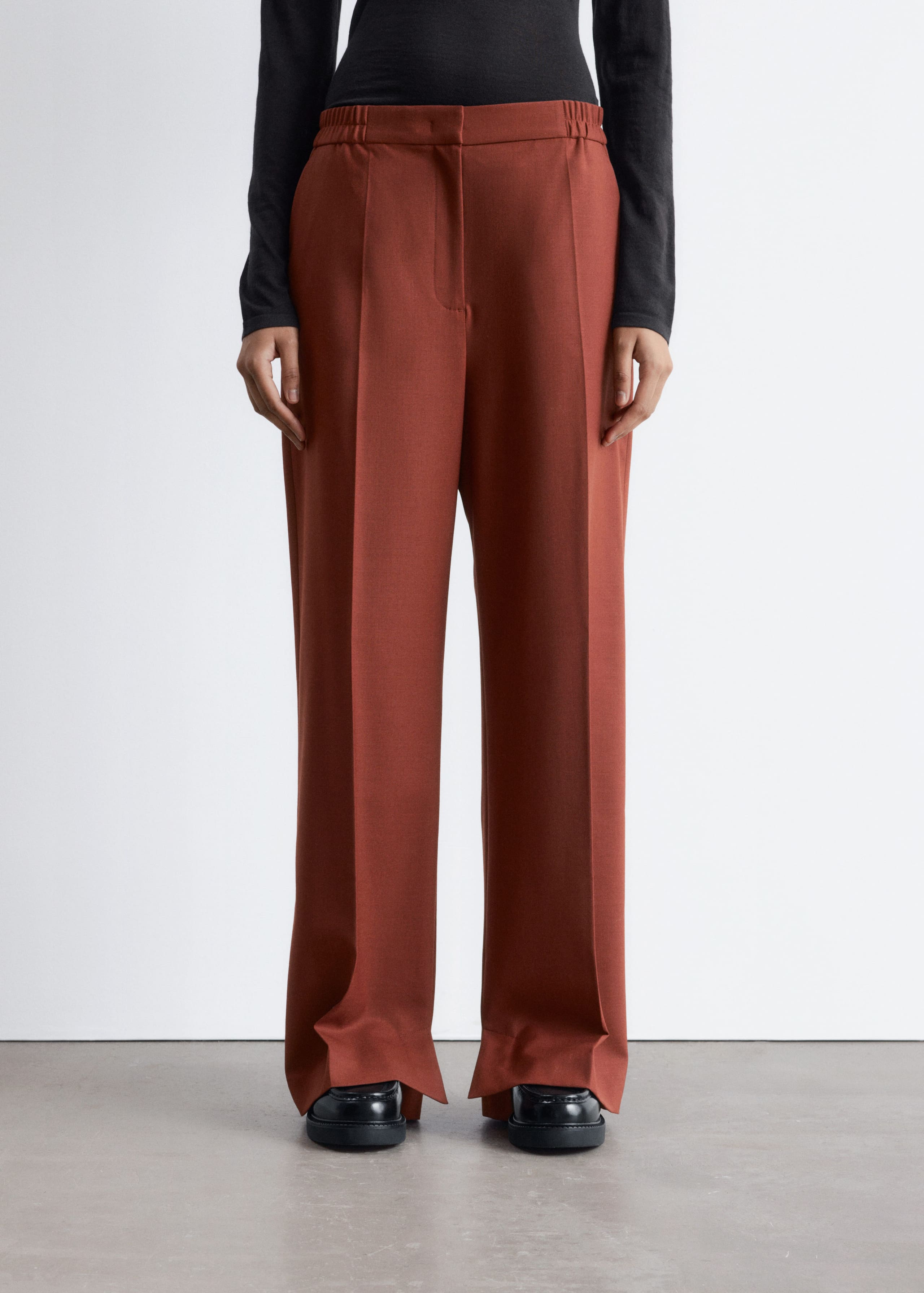Image of Wool Press-Crease Trousers