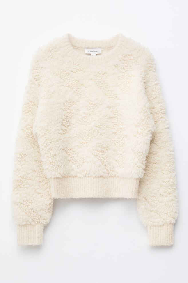 Pile-Knit Jumper - Cream - 1