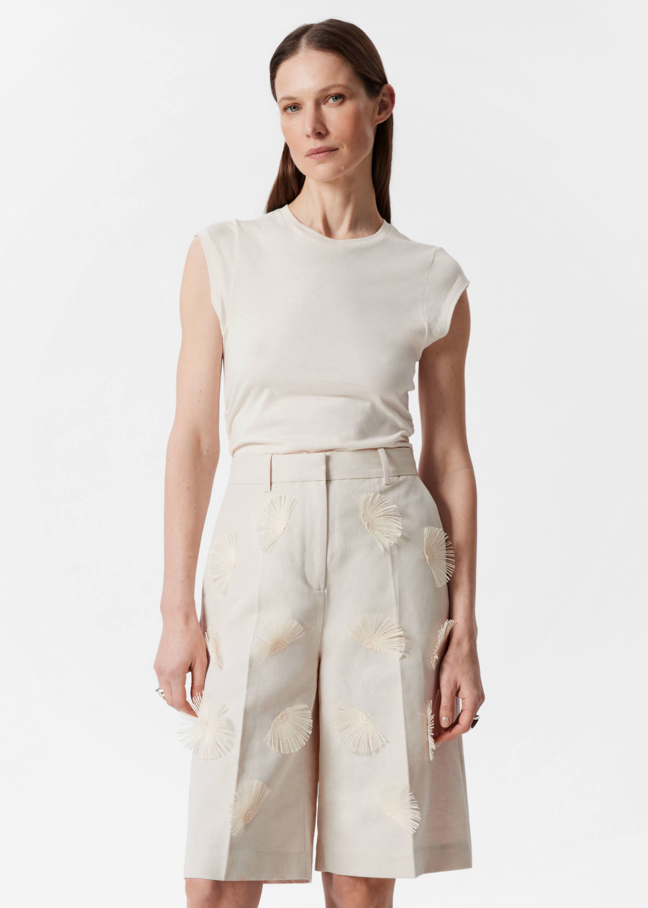 Grösseres Bild ansehen: Bermuda-Shorts aus Leinenmix - Weiß - DAMEN | H&M CH 3
