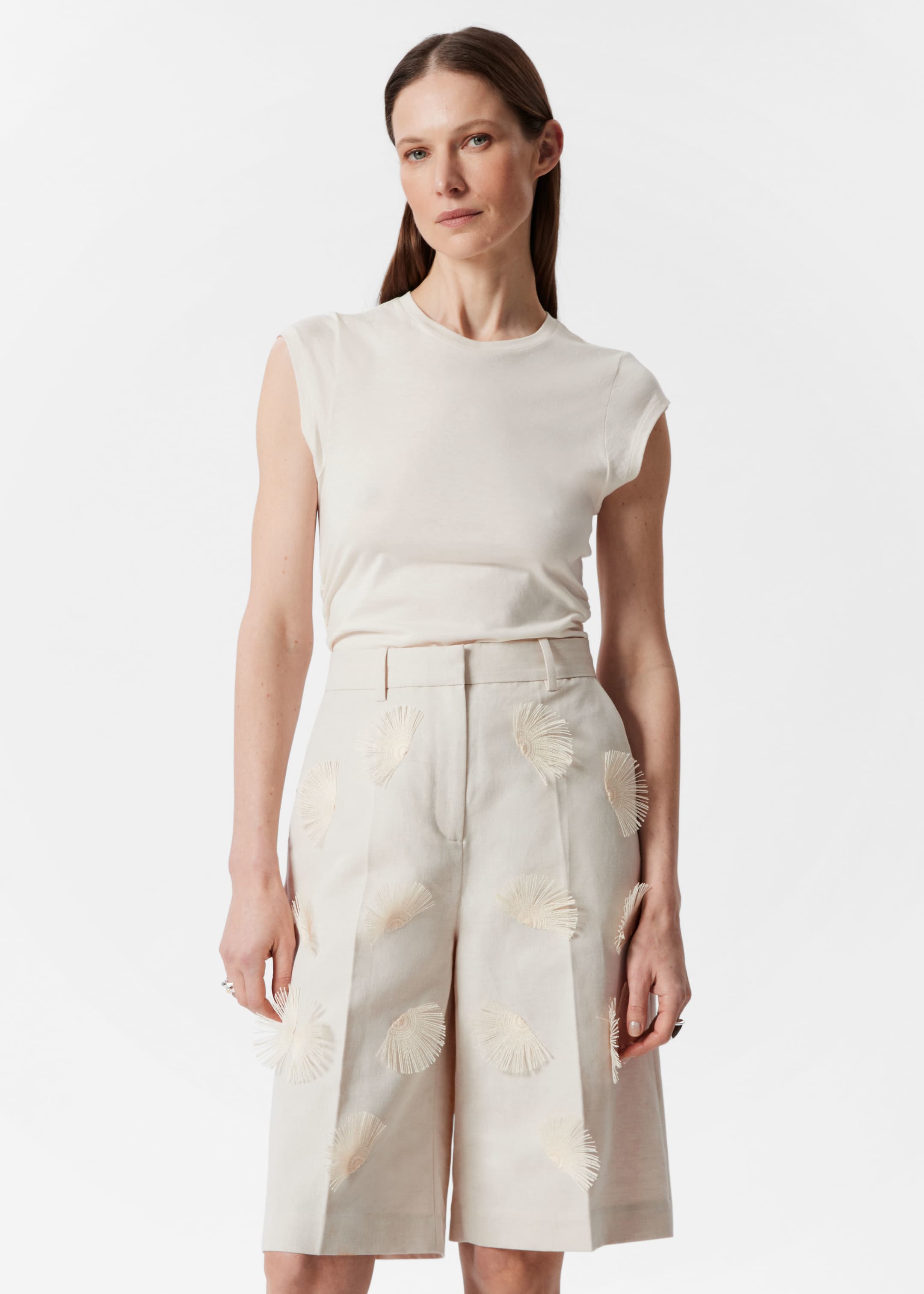 Visualizza immagine più grande: Bermuda in misto lino - Bianco - DONNA | H&M IT 3