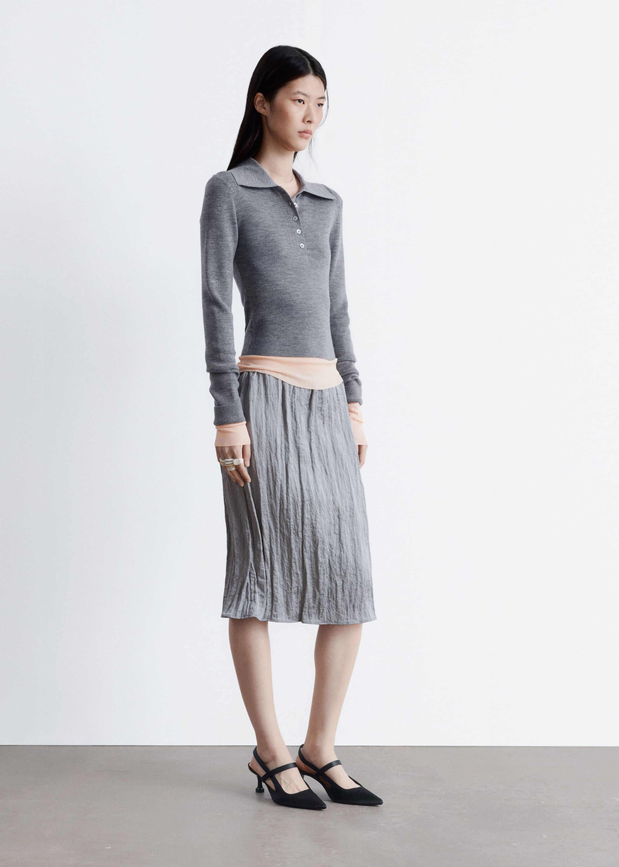 Image of Rippstrick-Poloshirt aus Merinowolle