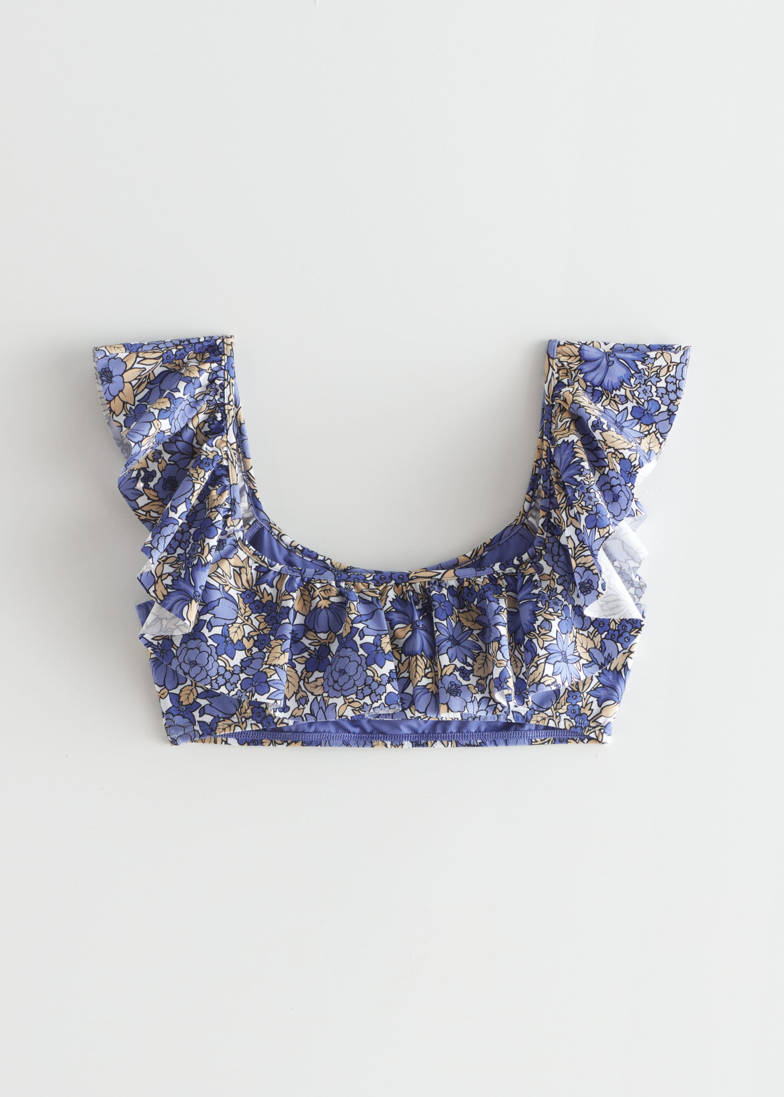 Ruffled Bikini Top - Orange - Still Life